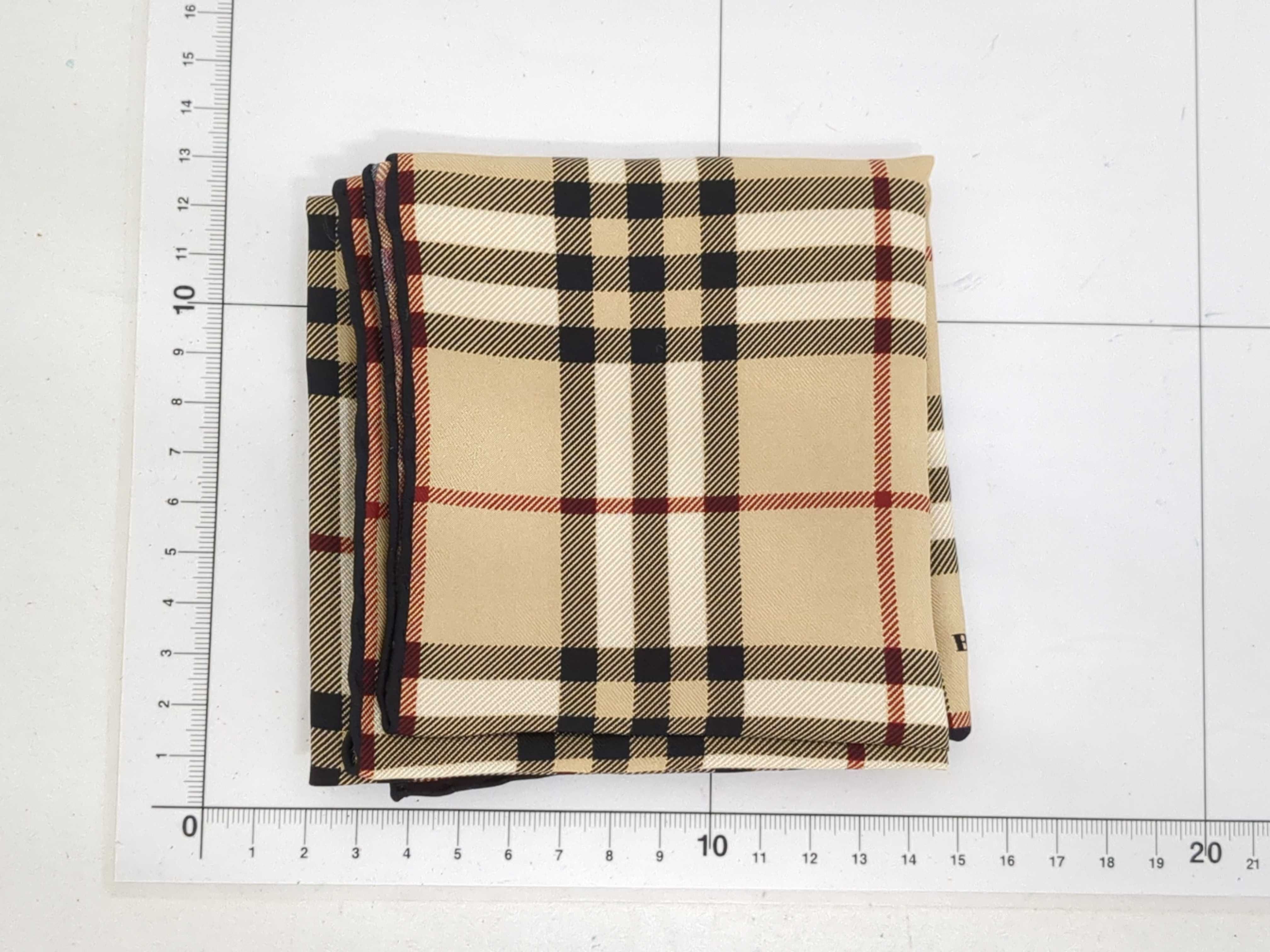 Three Burberry Designer Handkerchiefs or Pocket Squares