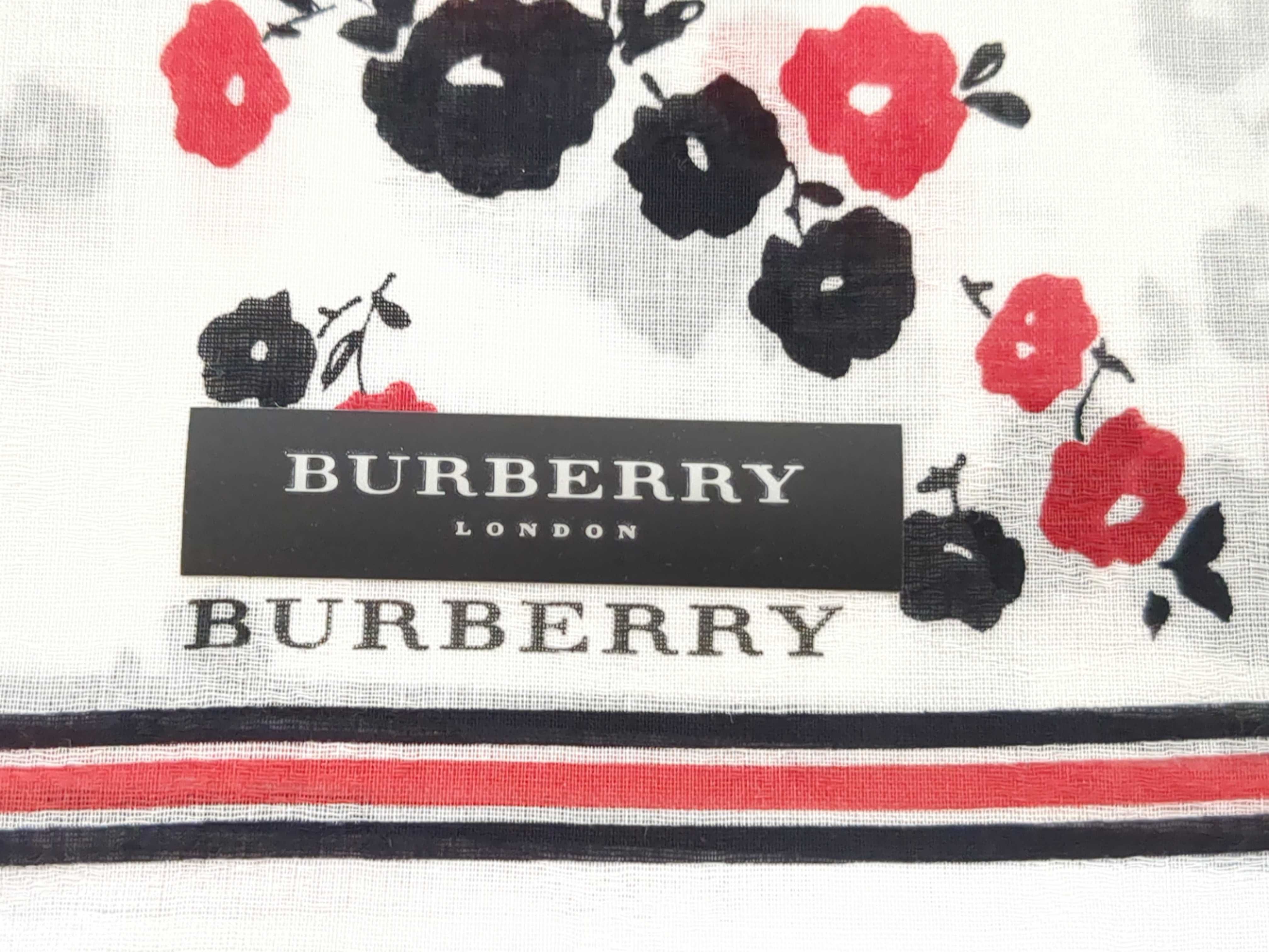 Three Burberry Designer Handkerchiefs or Pocket Squares