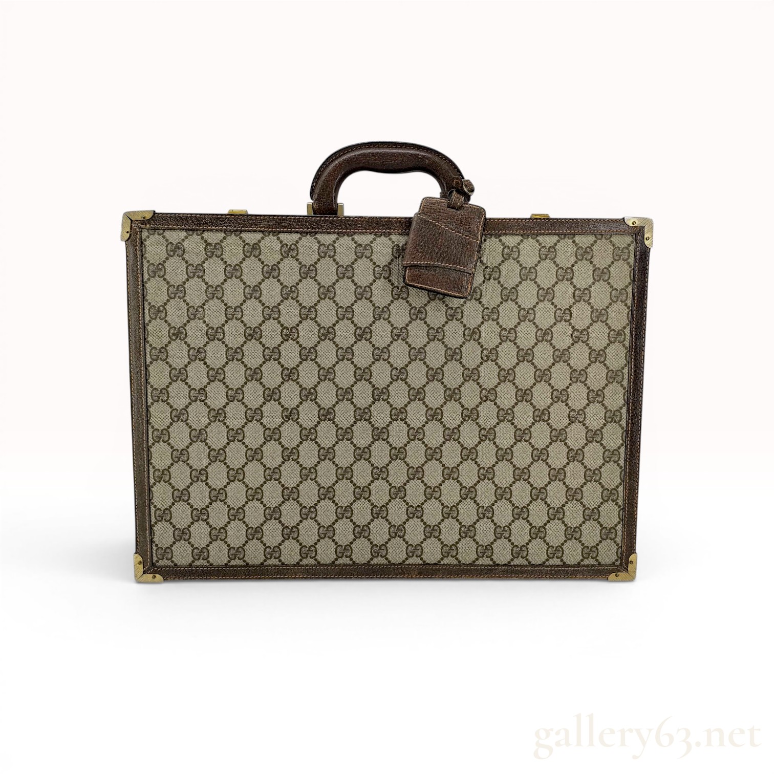 Vintage Gucci Monogram GG Supreme Hardside Attache Briefcase