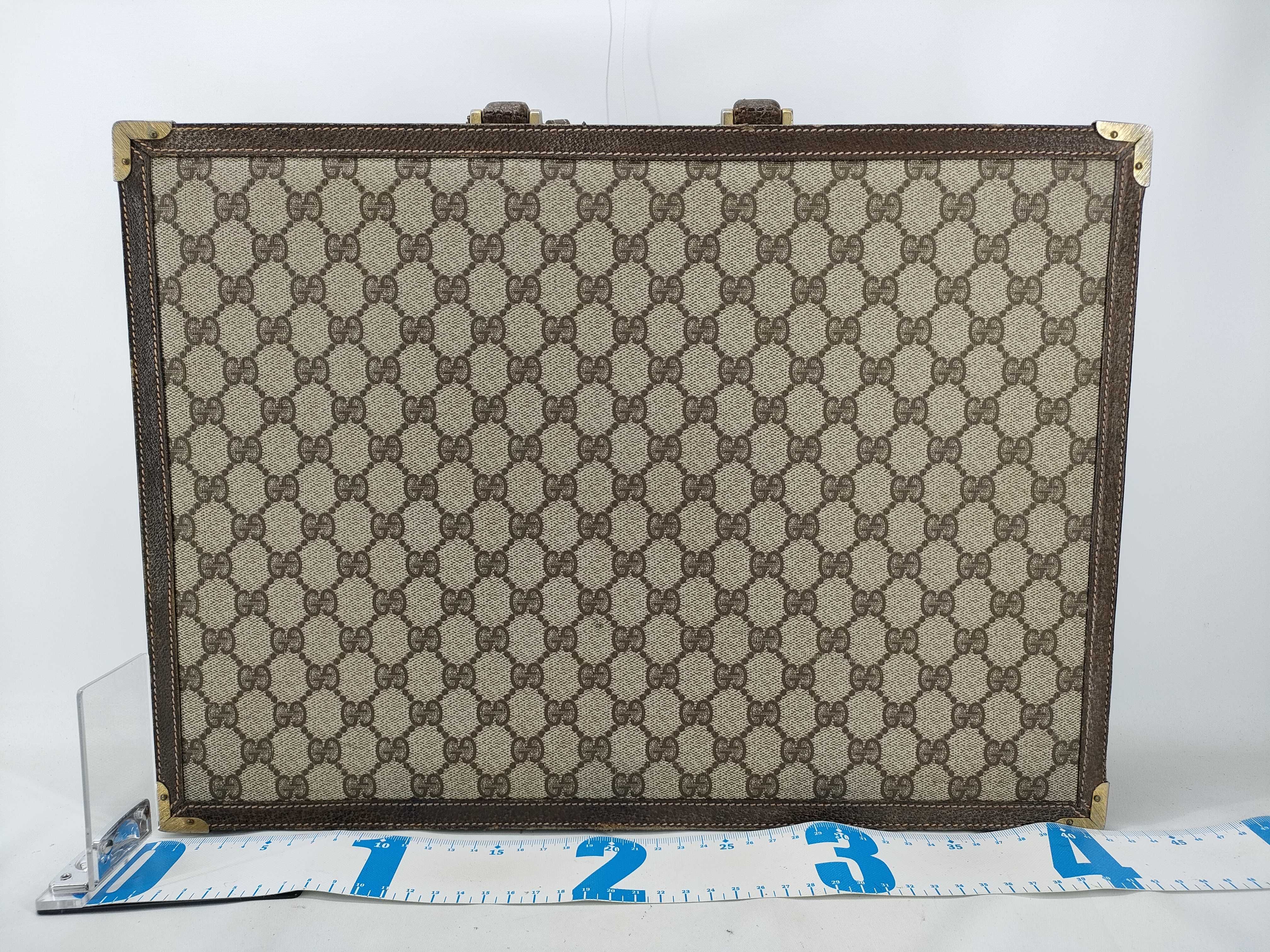 Vintage Gucci Monogram GG Supreme Hardside Attache Briefcase