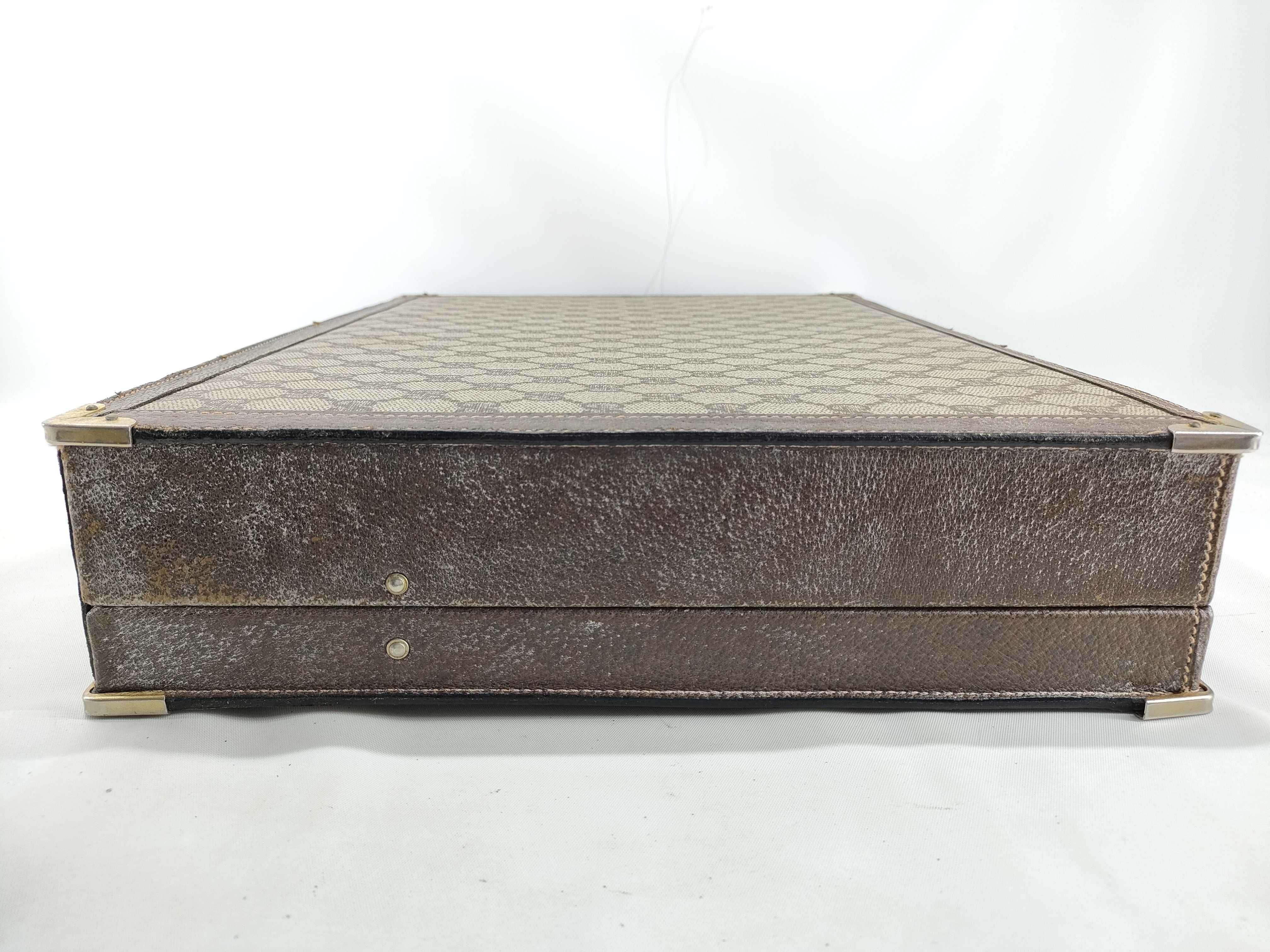 Vintage Gucci Monogram GG Supreme Hardside Attache Briefcase