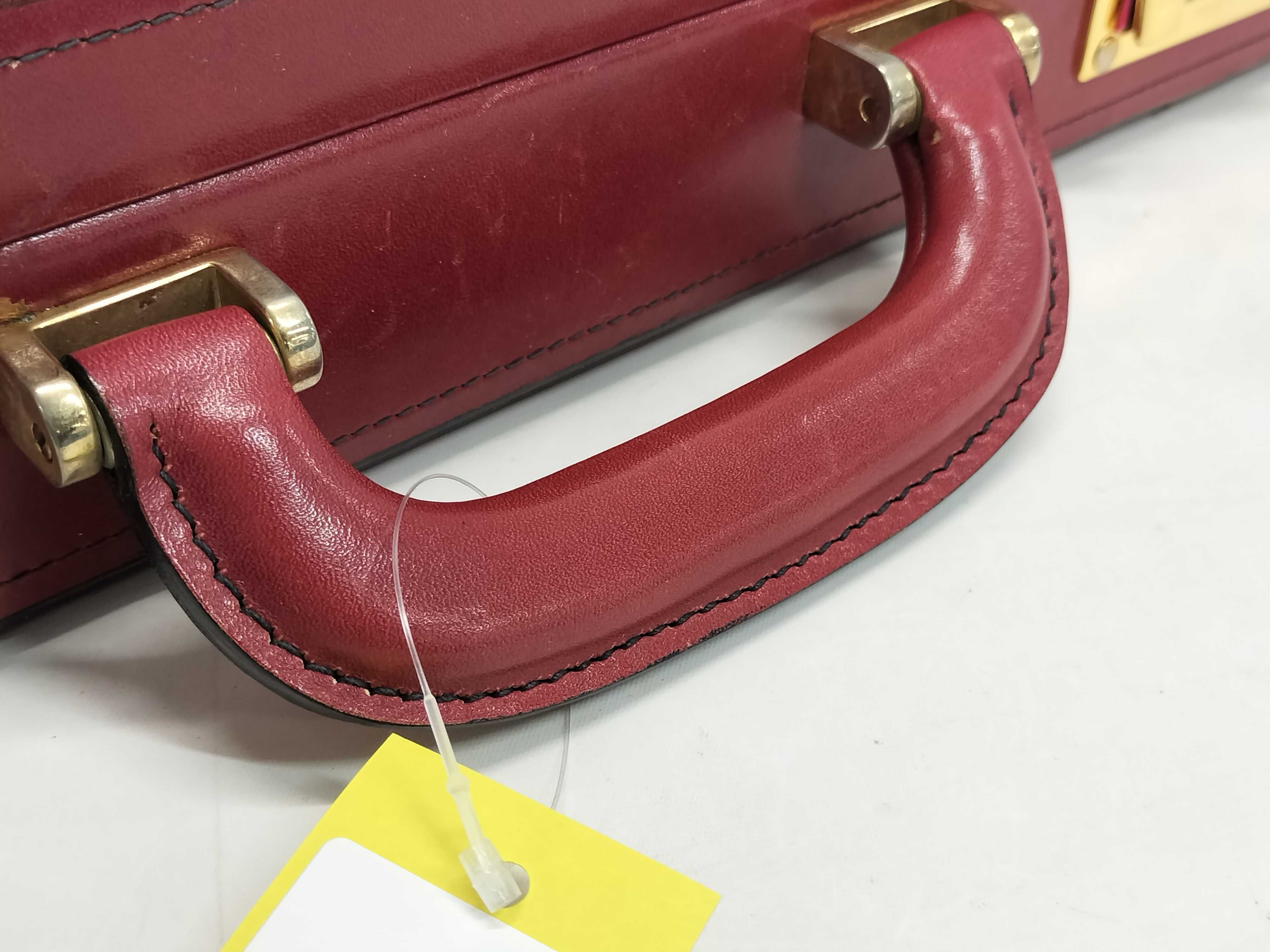 Bally Vintage Monogram Suede and Leather Hard-Sided Attache Briefcase