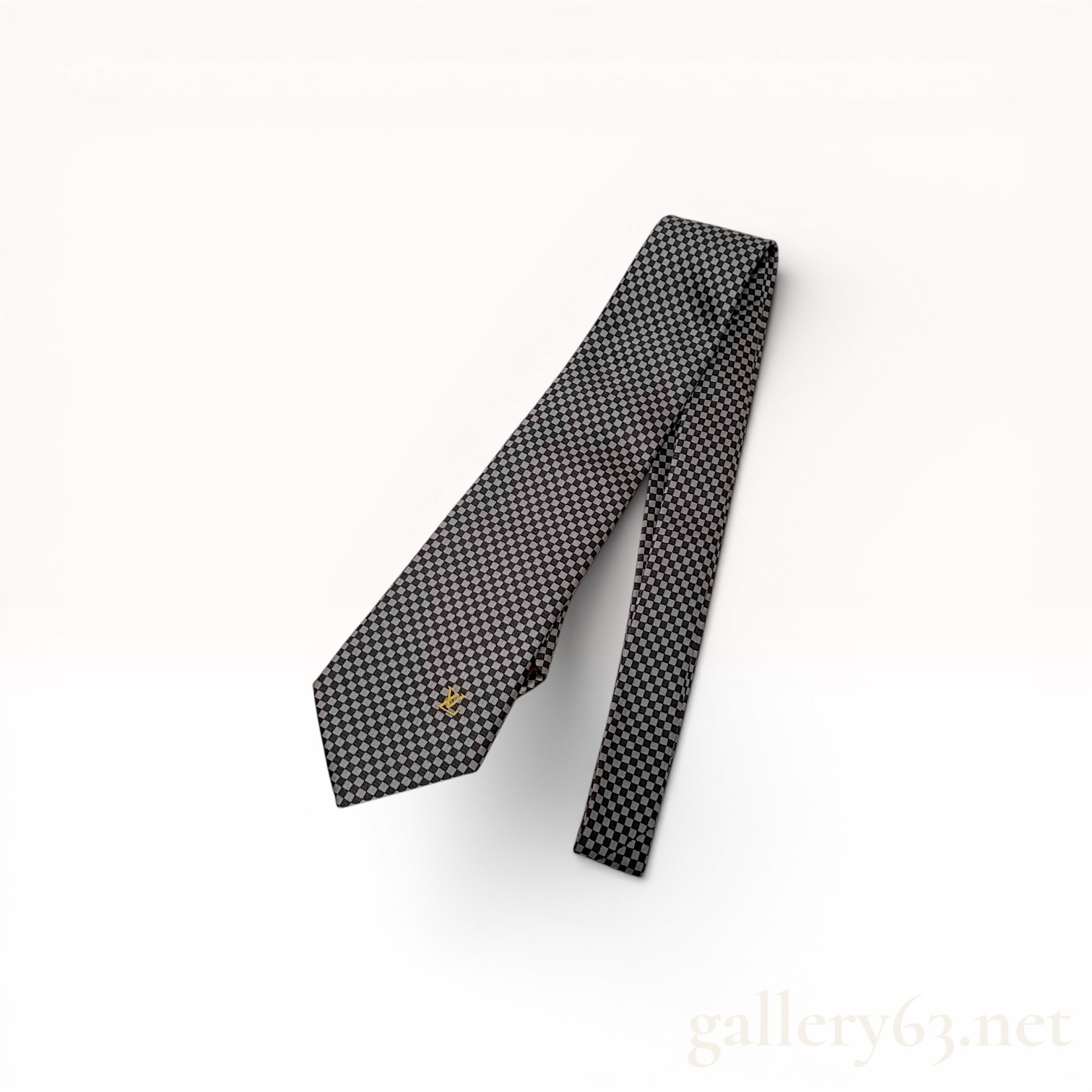 Louis Vuitton Damier Pattern Silk Necktie