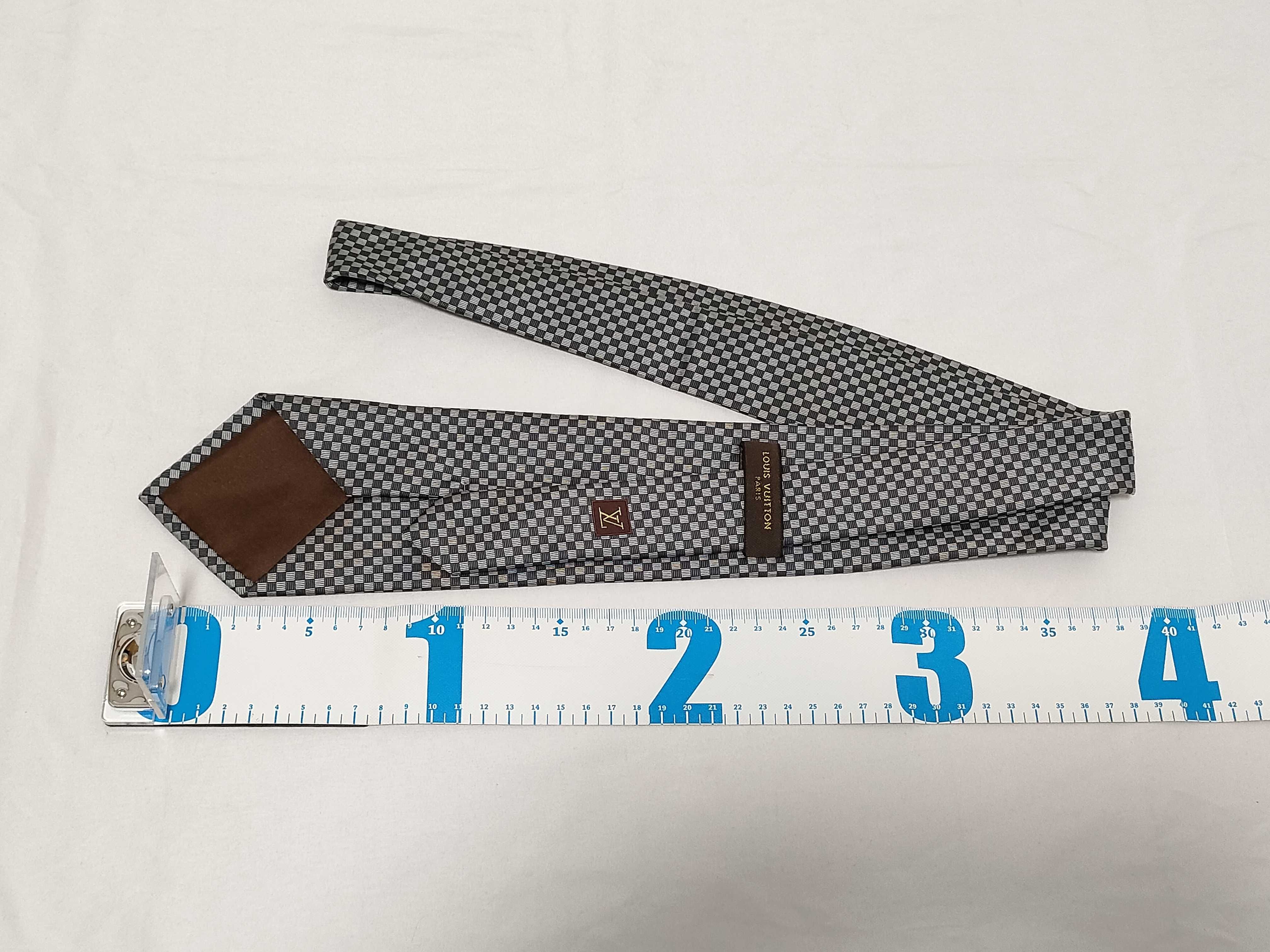 Louis Vuitton Damier Pattern Silk Necktie