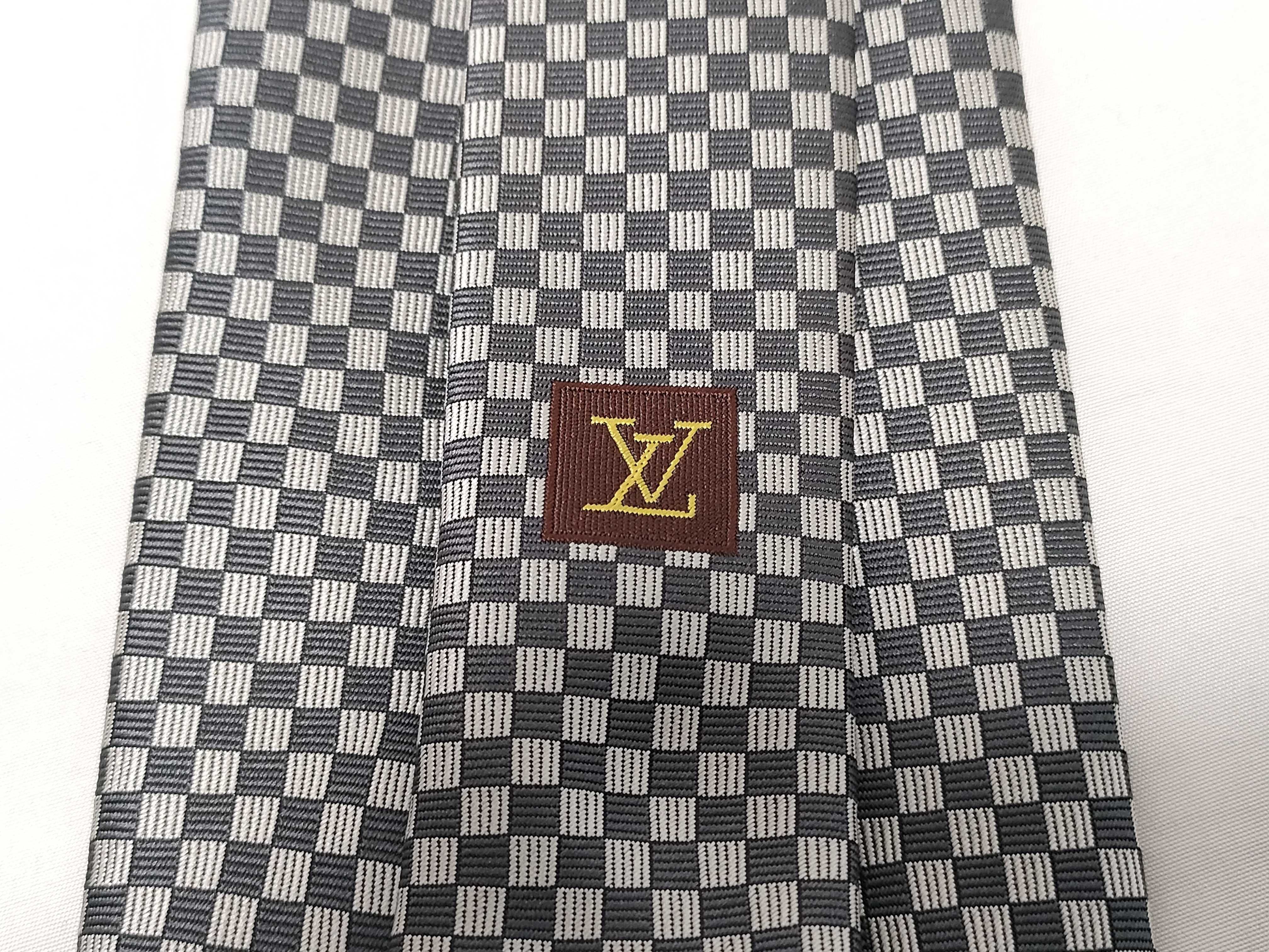 Louis Vuitton Damier Pattern Silk Necktie