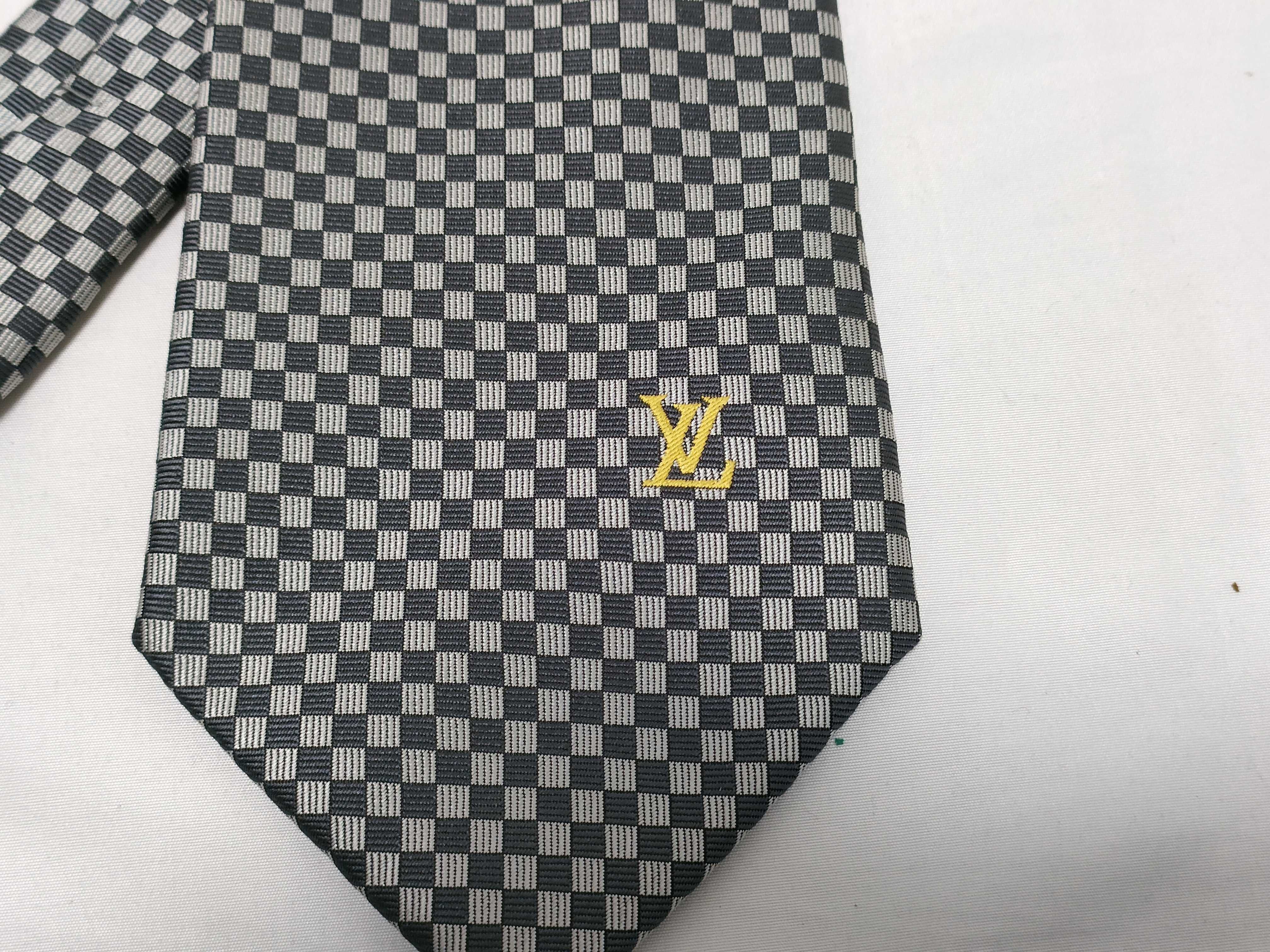 Louis Vuitton Damier Pattern Silk Necktie