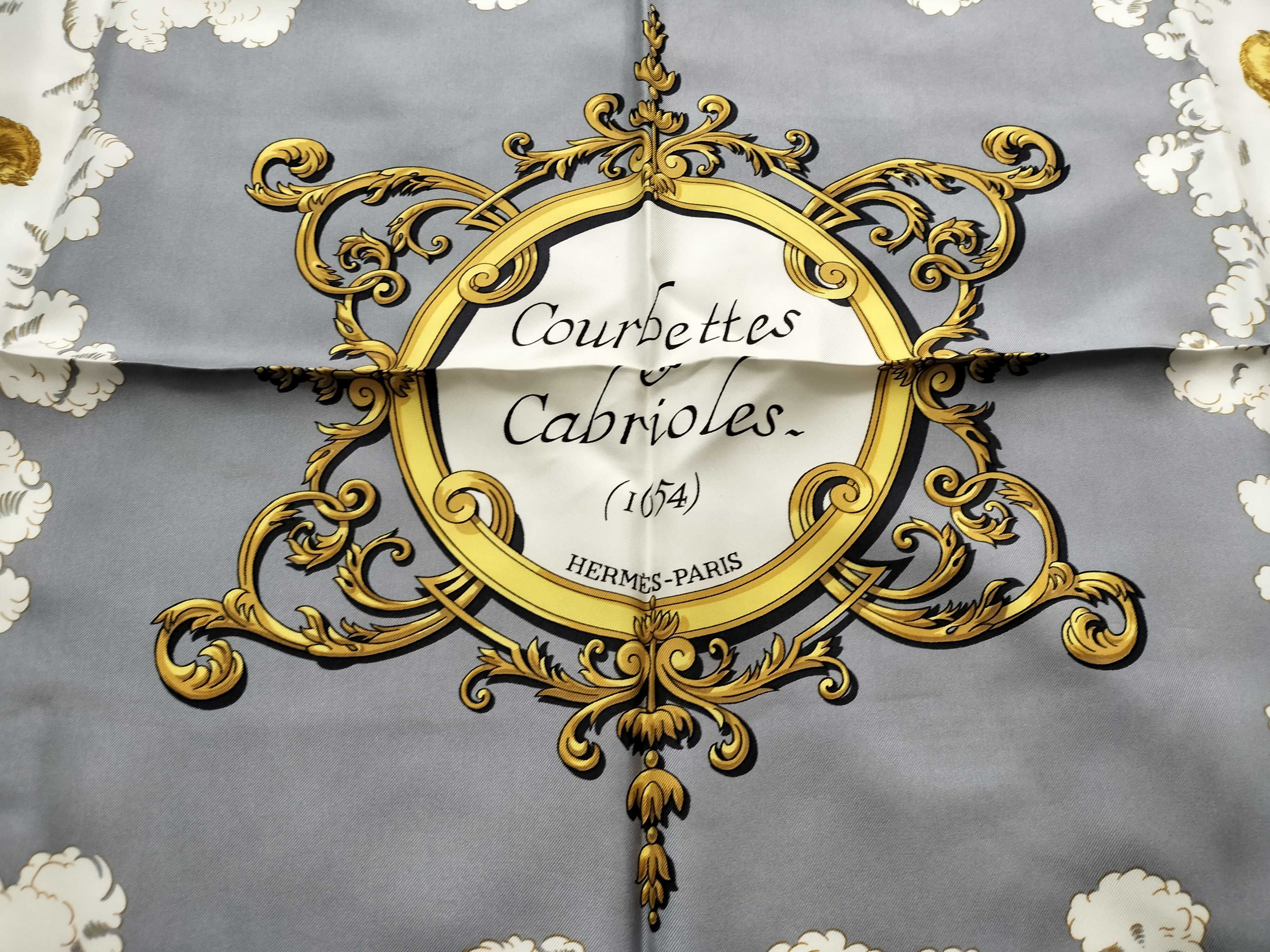 Hermes Silk Carre 90 Scarf, Courbettes et Cabrioles Pattern