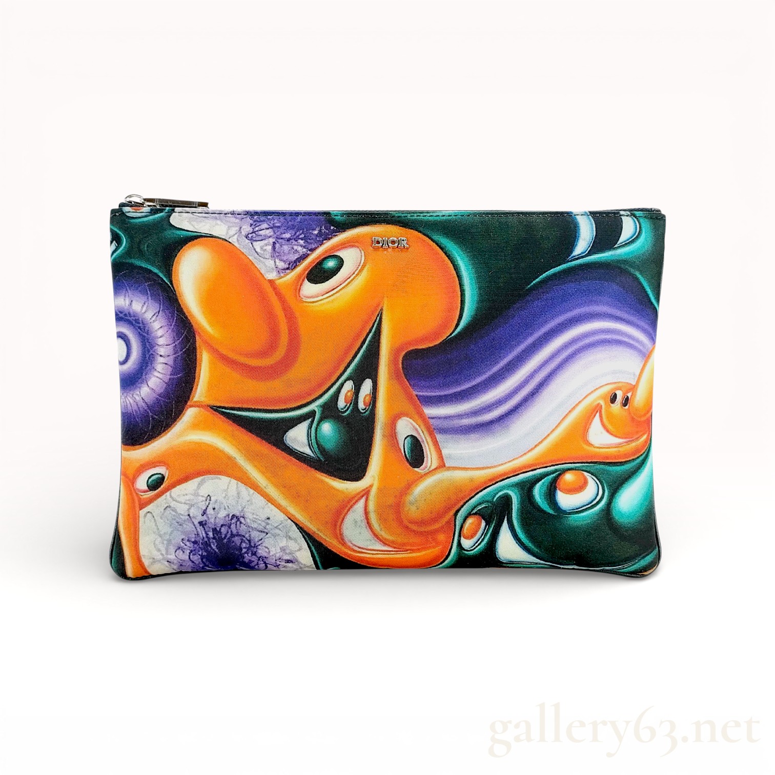 Christian Dior Kenny Scharf Multicolor Printed Nylon Travel Pouch