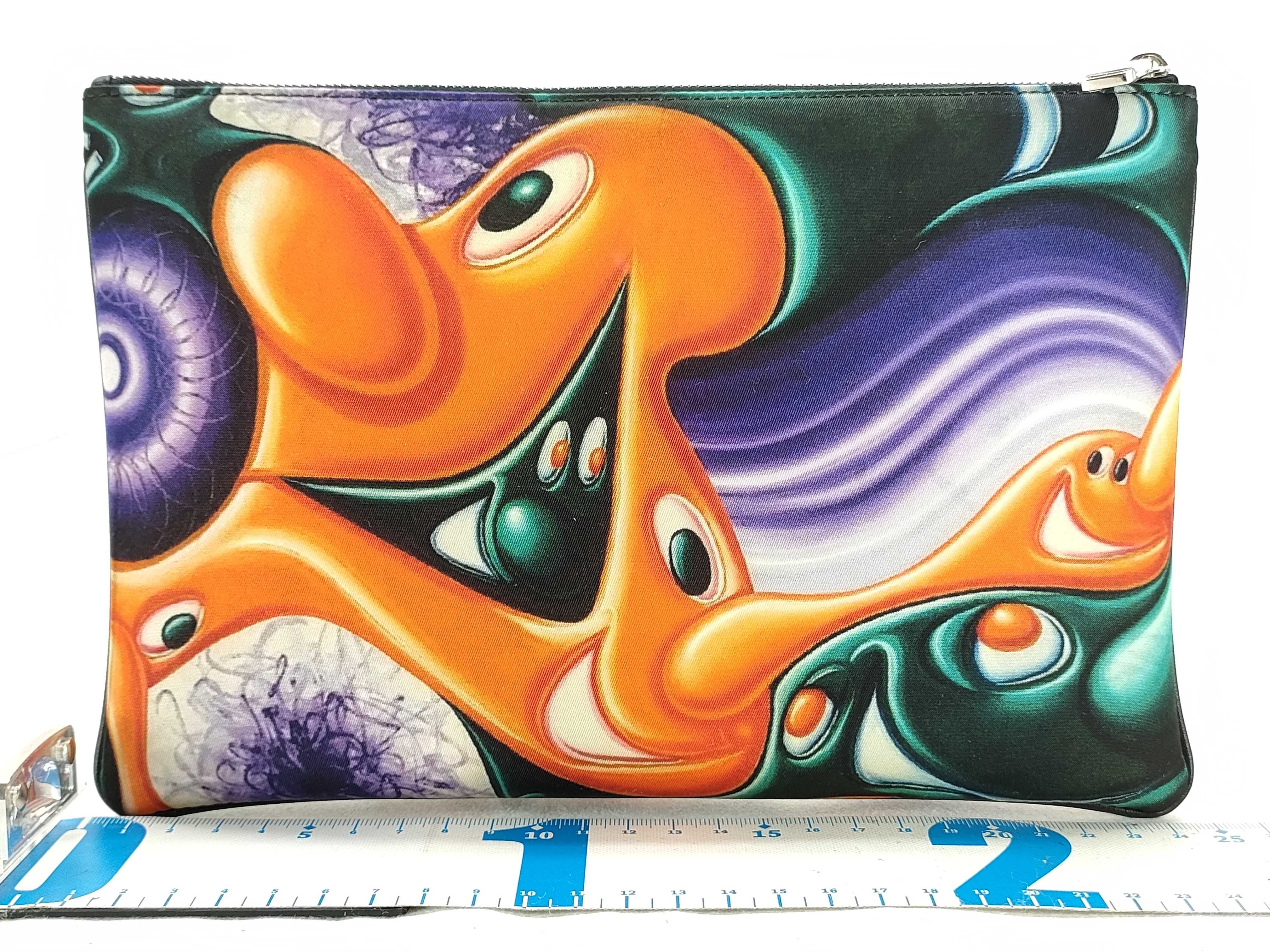 Christian Dior Kenny Scharf Multicolor Printed Nylon Travel Pouch