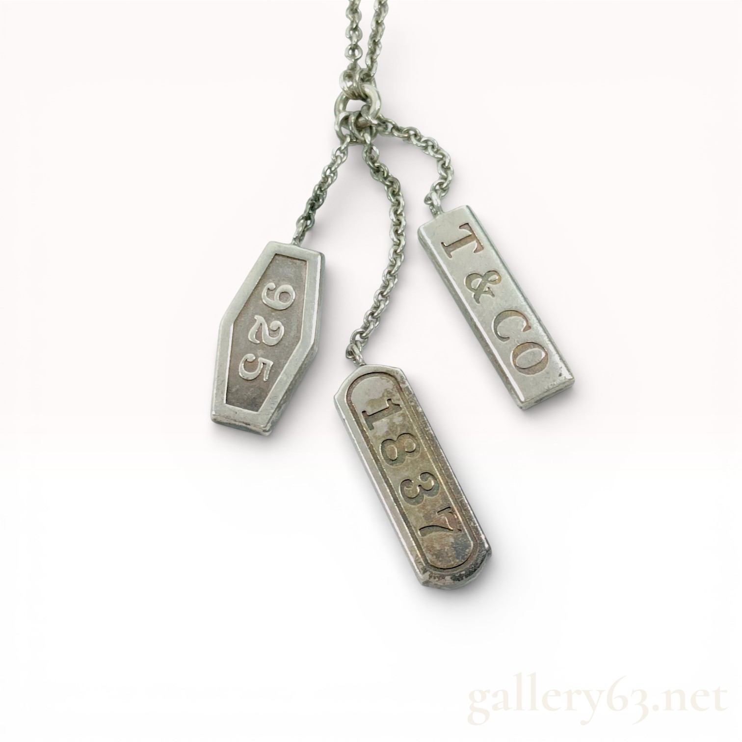 Tiffany & Co. 1837 Triple Element Sterling Silver Necklace