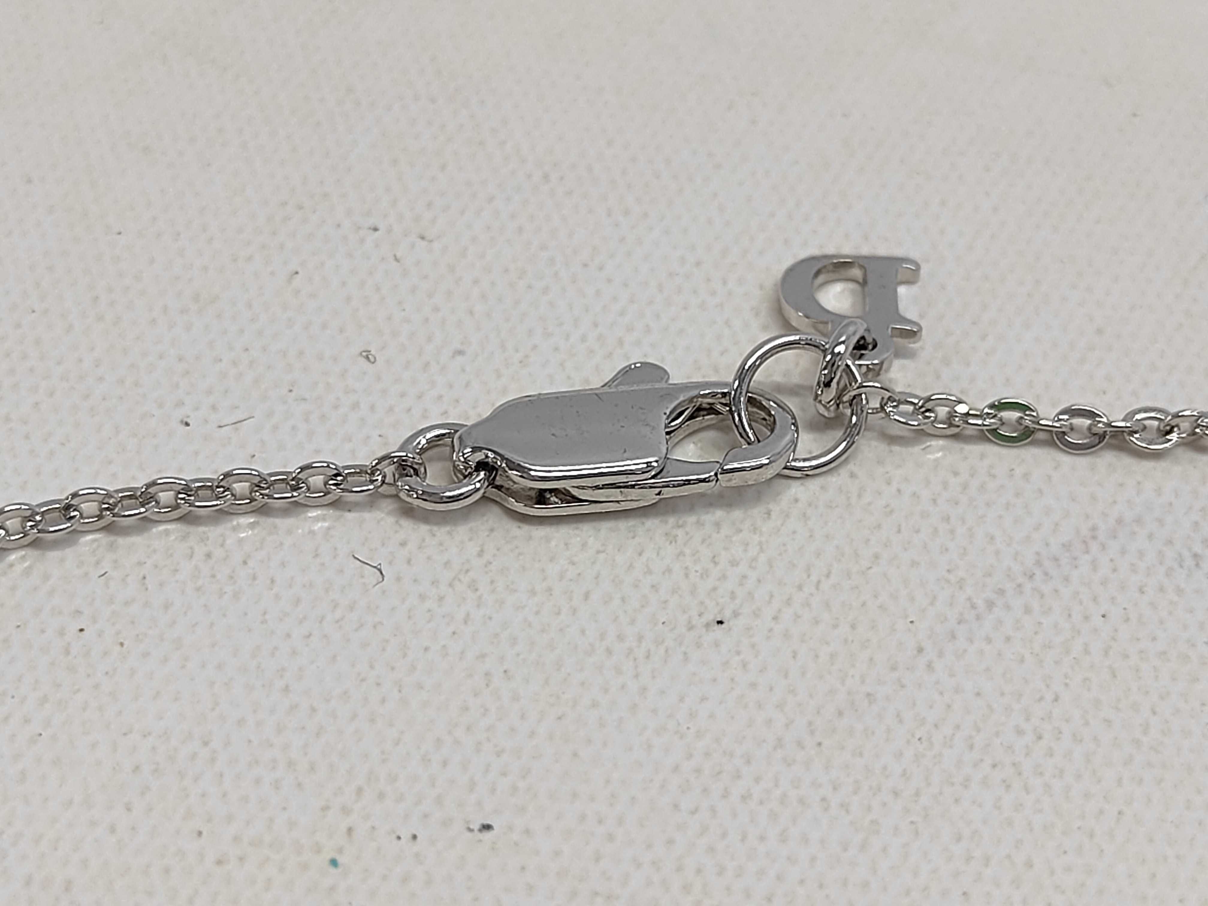 Dior Silver-Tone Heart and Pink Bead Charm Bracelet