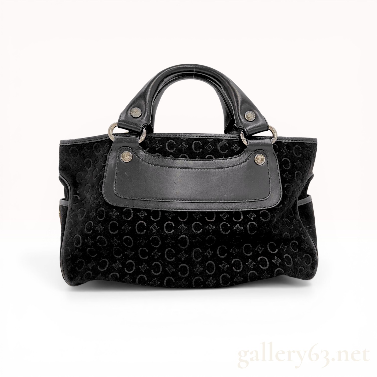 Celine Black Suede Macadam Boogie Bag