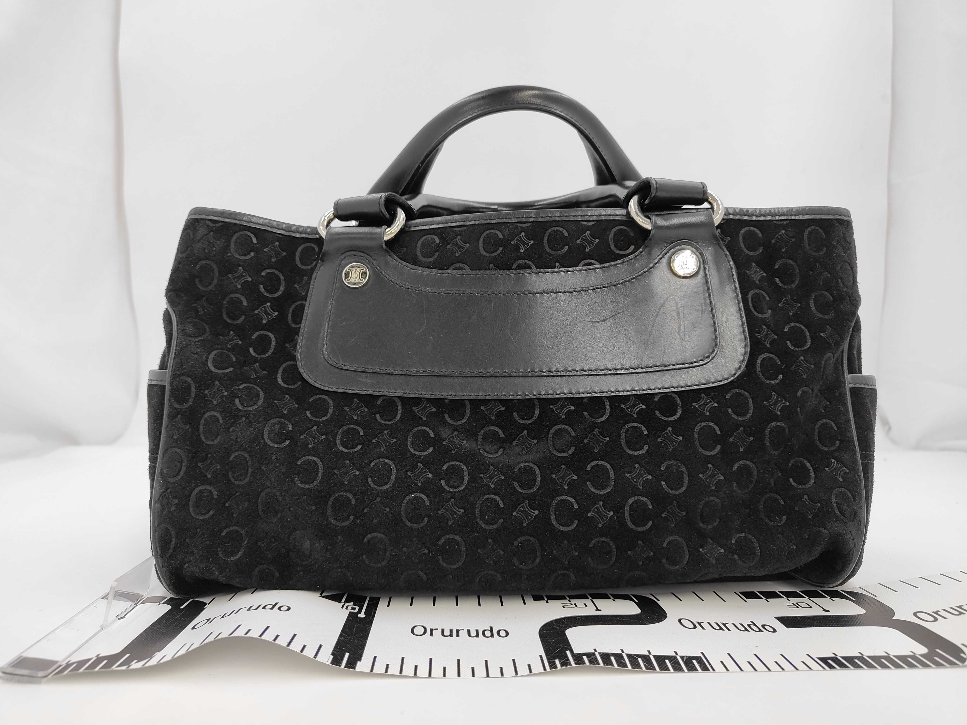 Celine Black Suede Macadam Boogie Bag