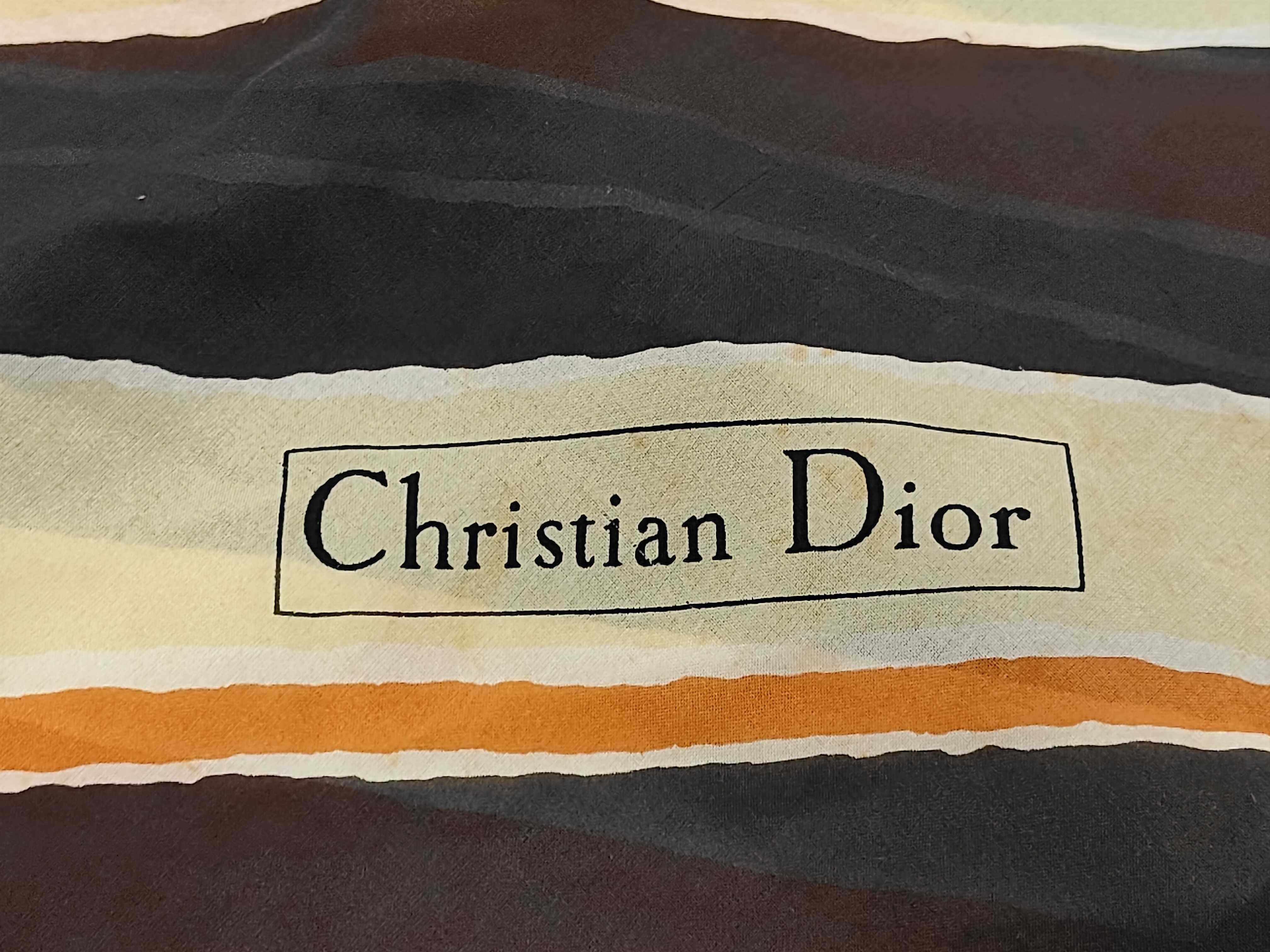 Two Christian Dior Silk Scarves