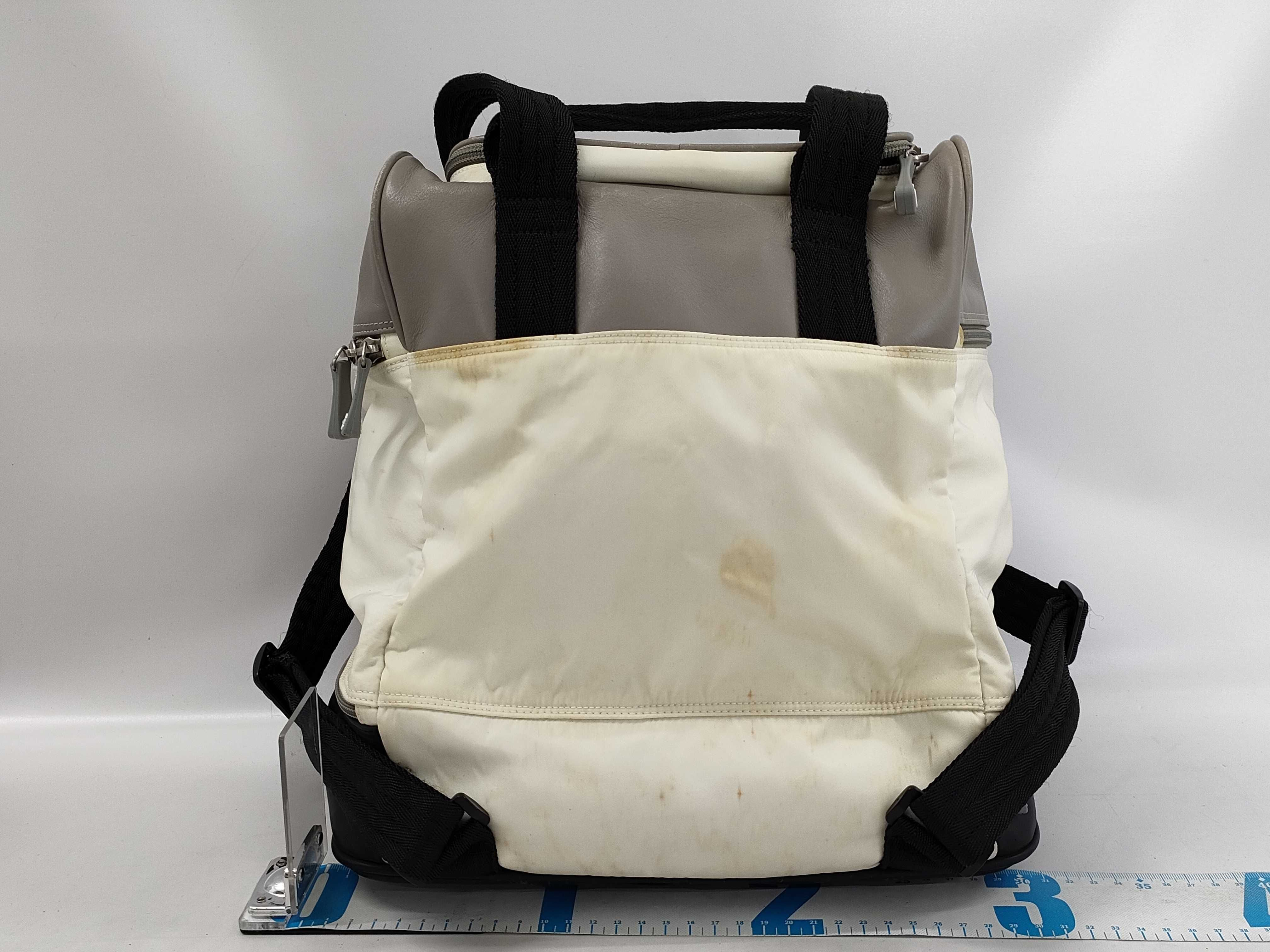 Chanel Vintage Sport Line Nylon Backpack, Cream, Gray, and Black