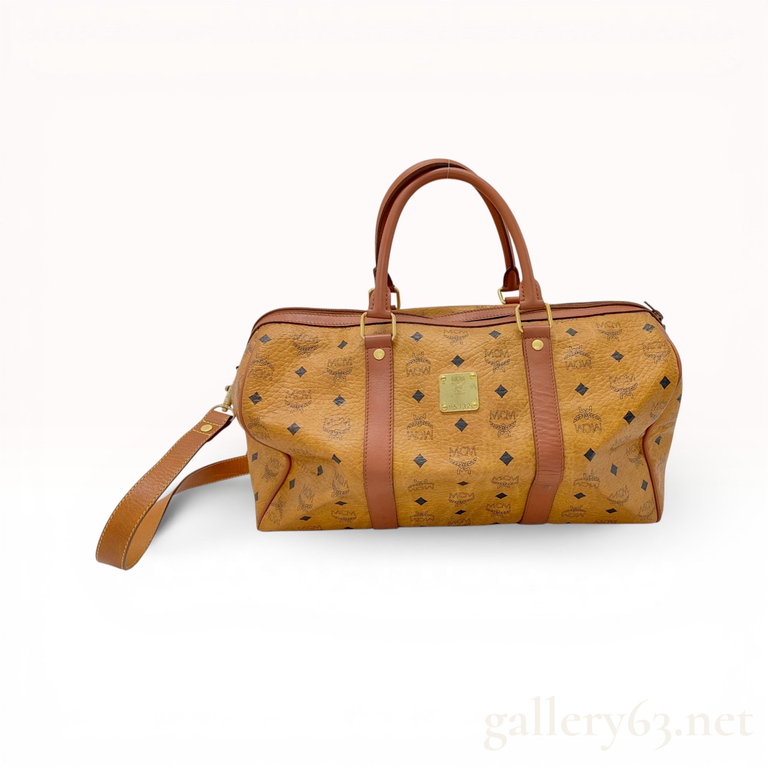 MCM Michael Cromer Golf Collection Boston Duffle Bag, Visetos Canvas, Cognac