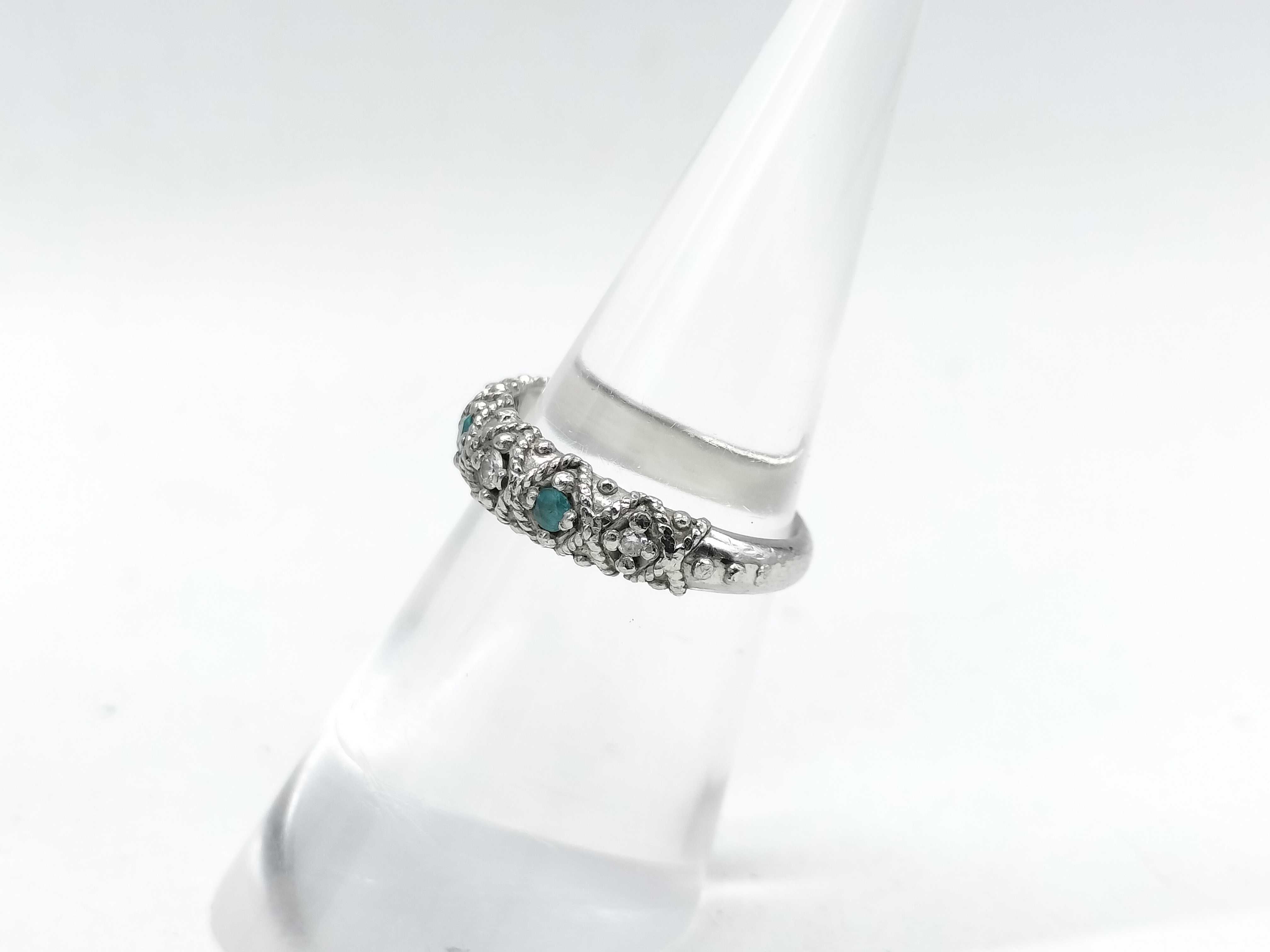 Platinum, Neon Paraiba Tourmaline and Diamond Band