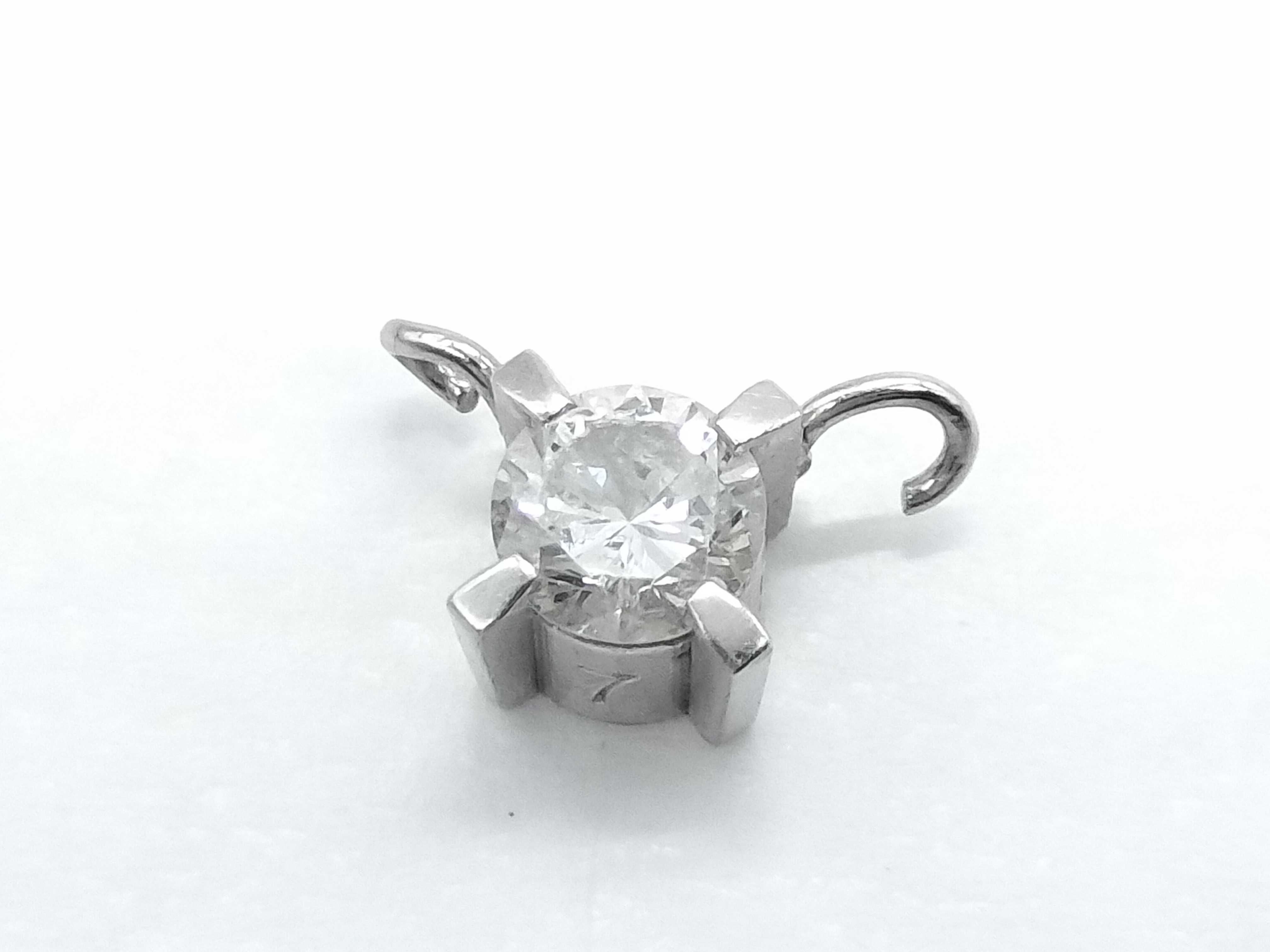 Platinum and Diamond Solitaire Slide Pendant
