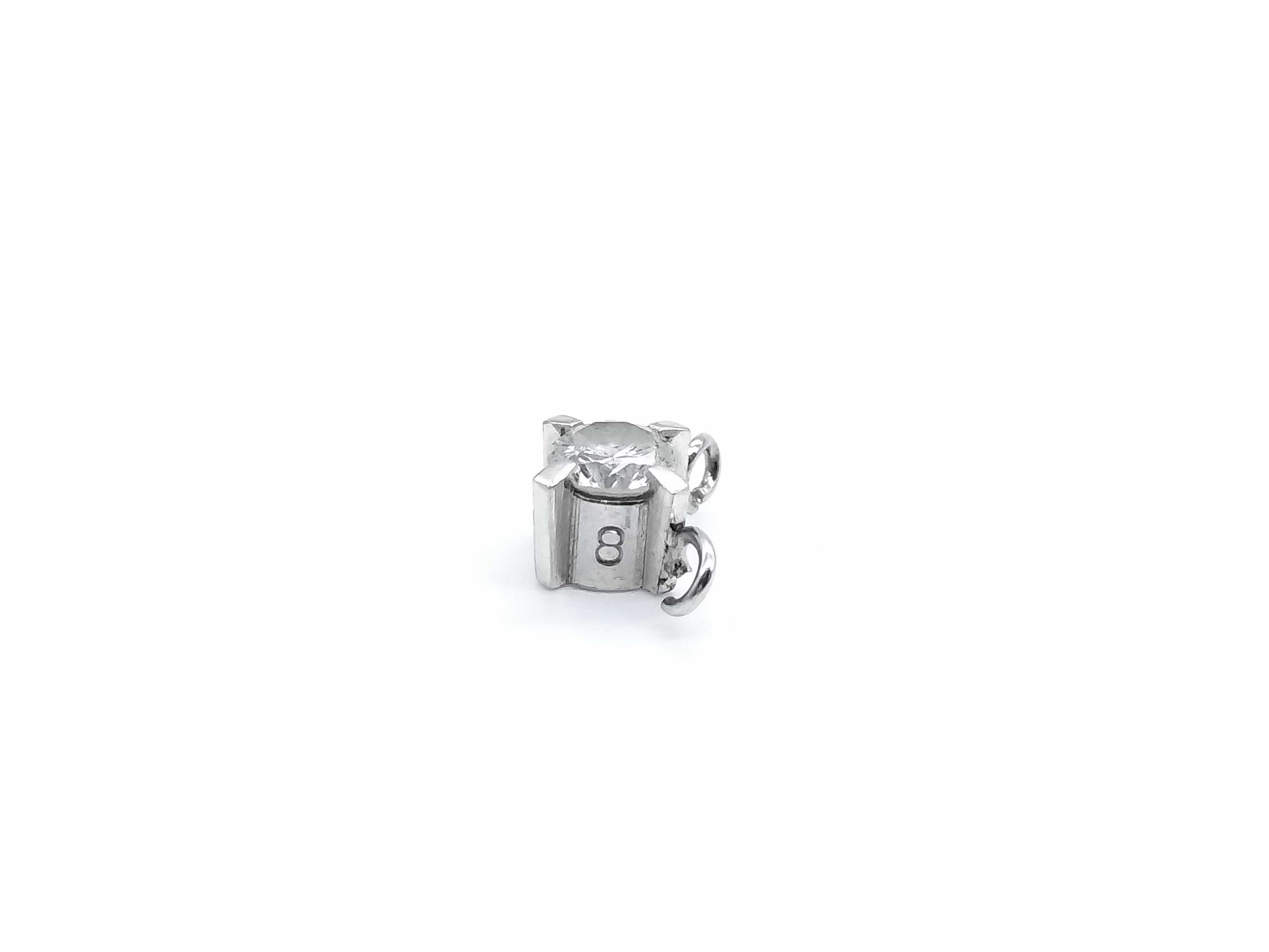 Platinum and Diamond Solitaire Slide Pendant