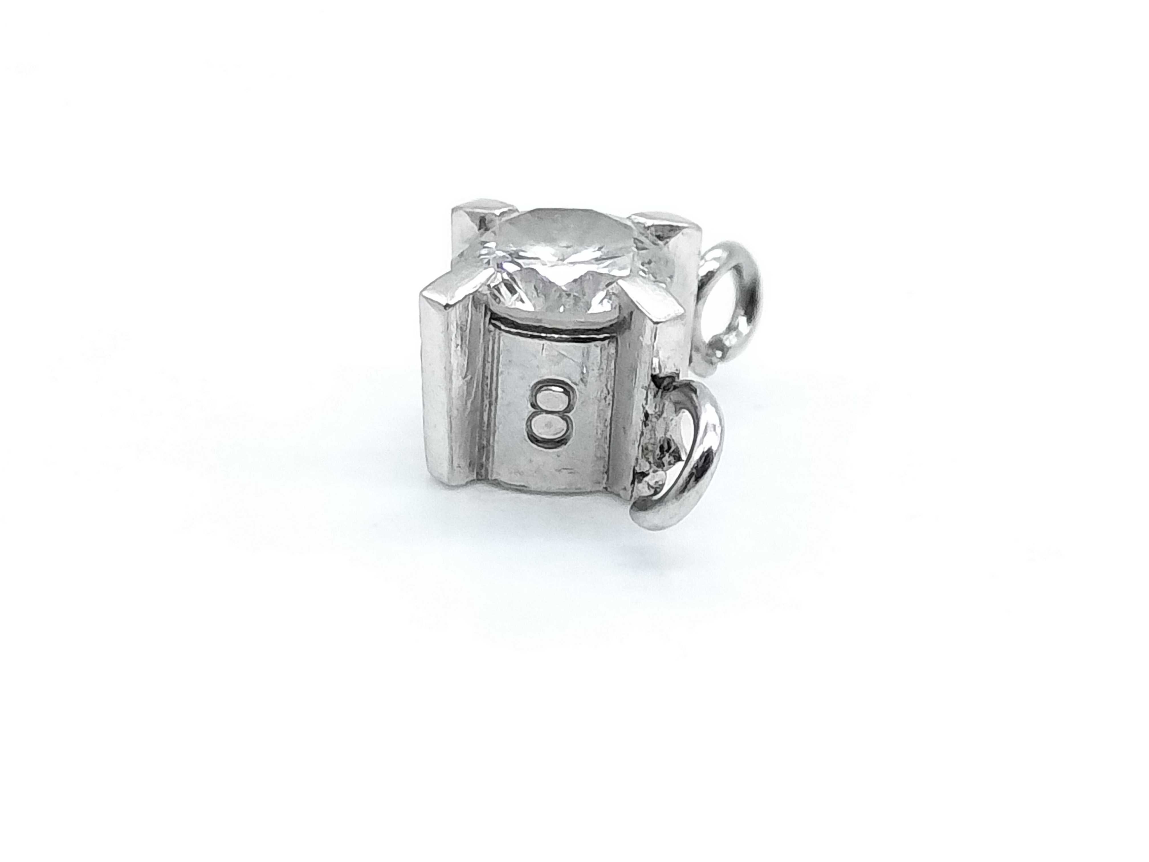 Platinum and Diamond Solitaire Slide Pendant