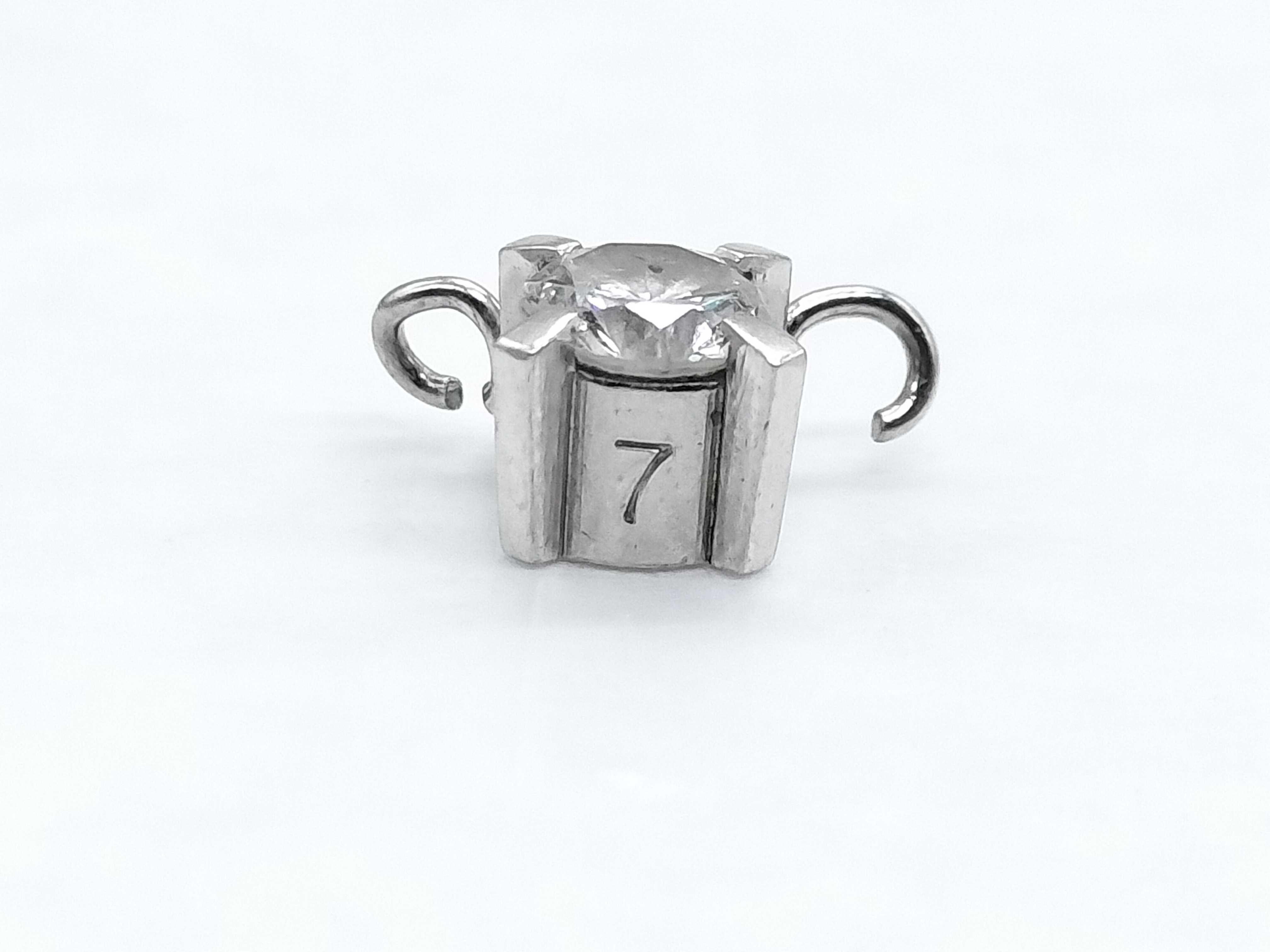 Platinum and Diamond Solitaire Slide Pendant