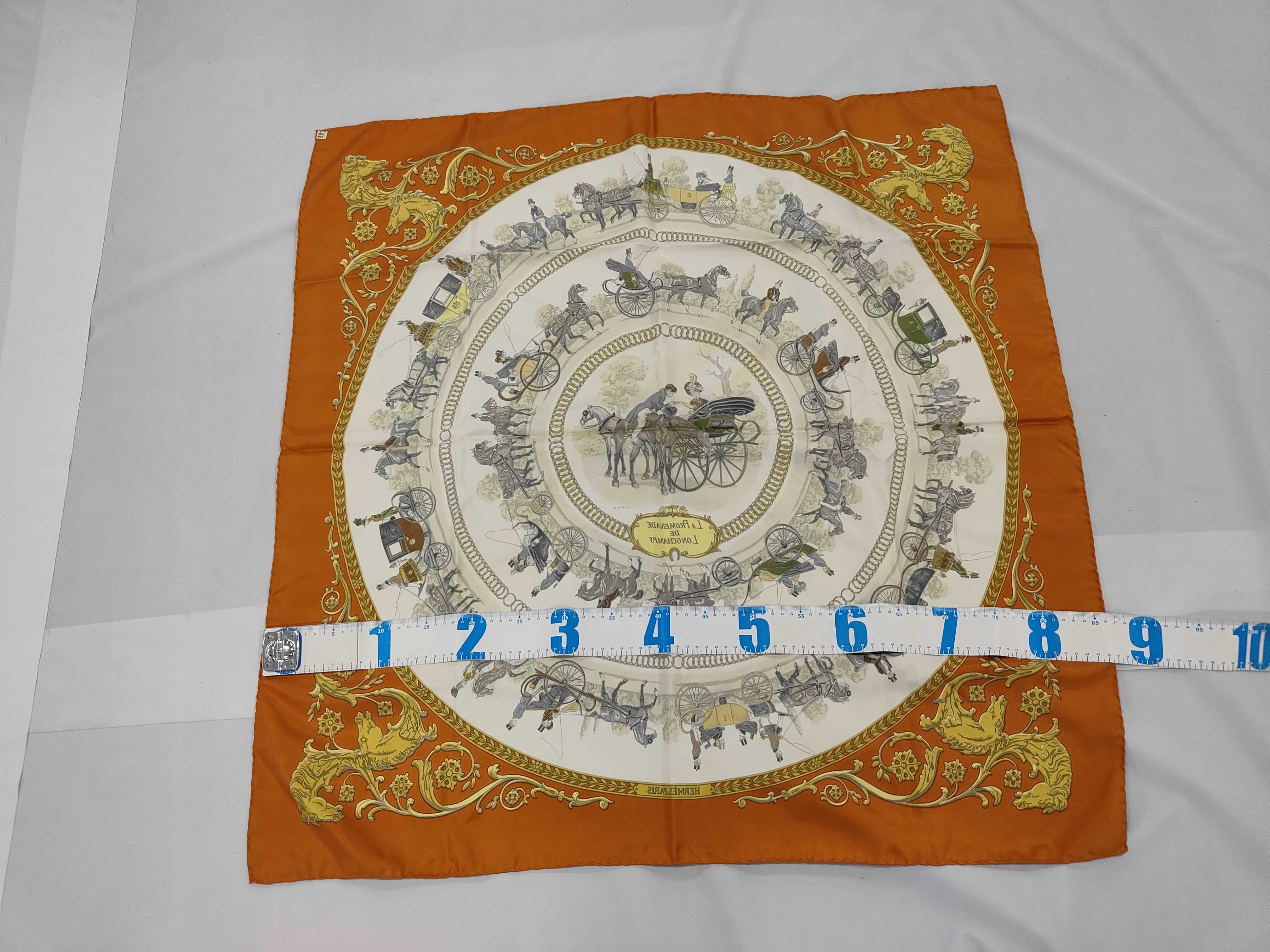 Hermes La Promenade de Longchamps Silk Scarf by Philippe Ledoux