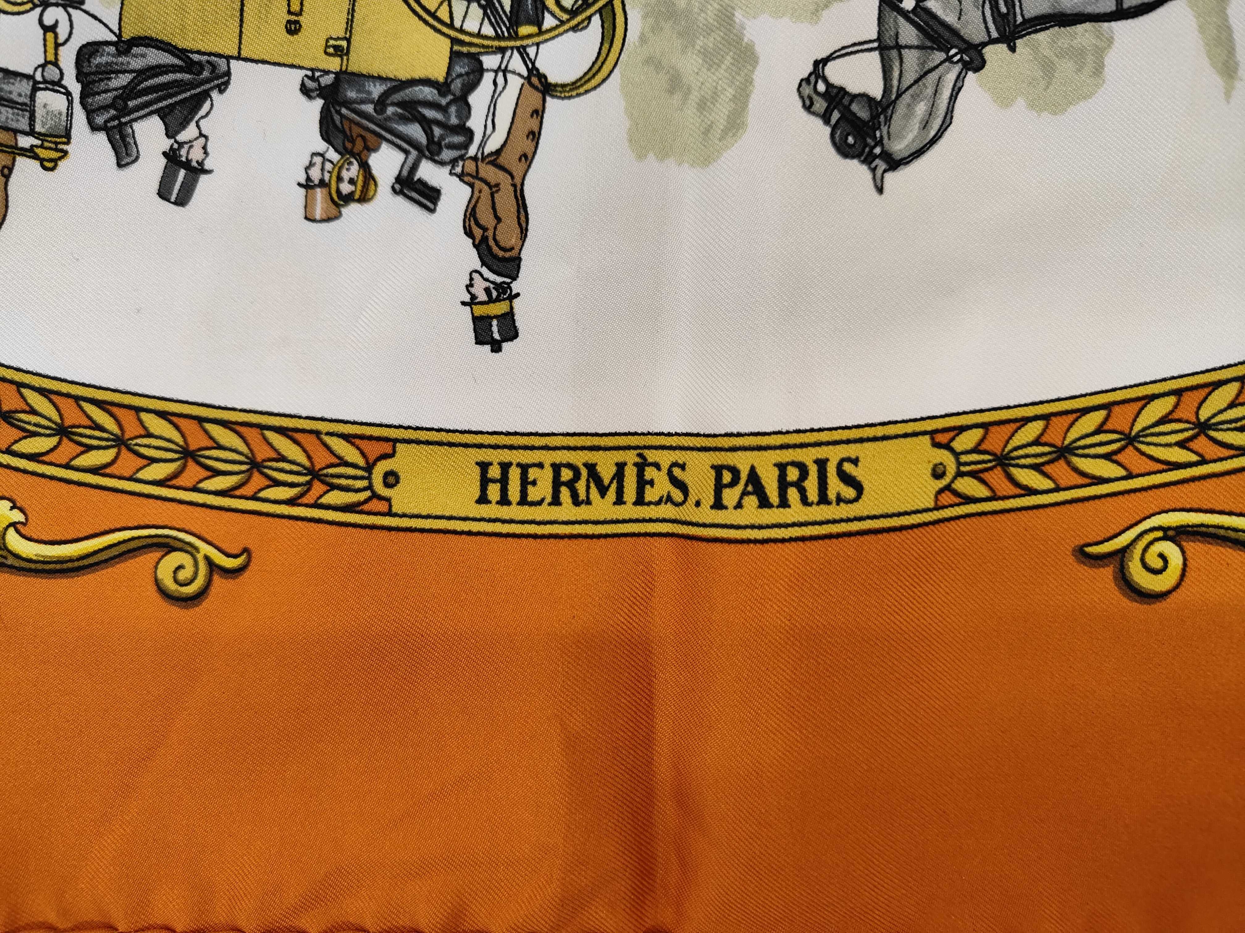Hermes La Promenade de Longchamps Silk Scarf by Philippe Ledoux