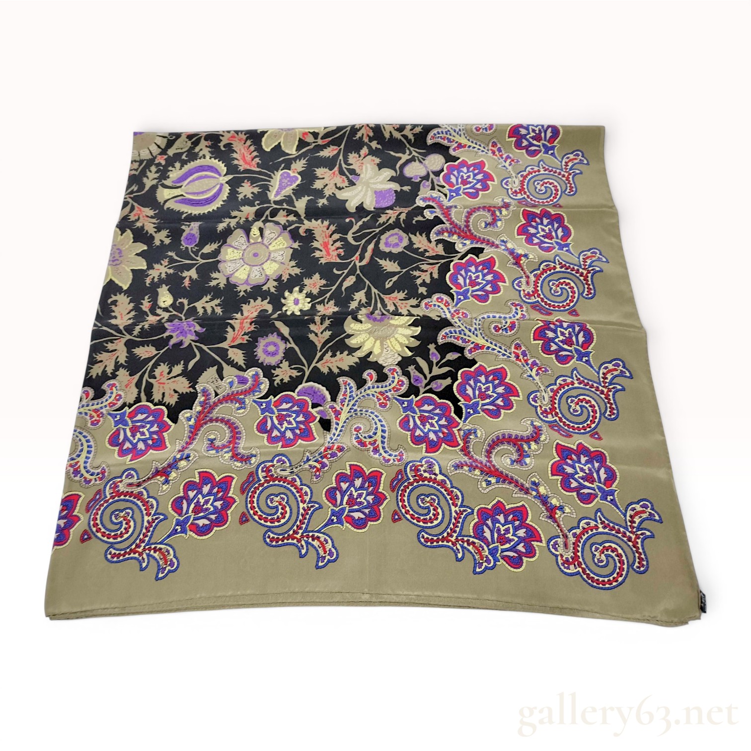 LOEWE Italian Printed Silk Scarf w/Box