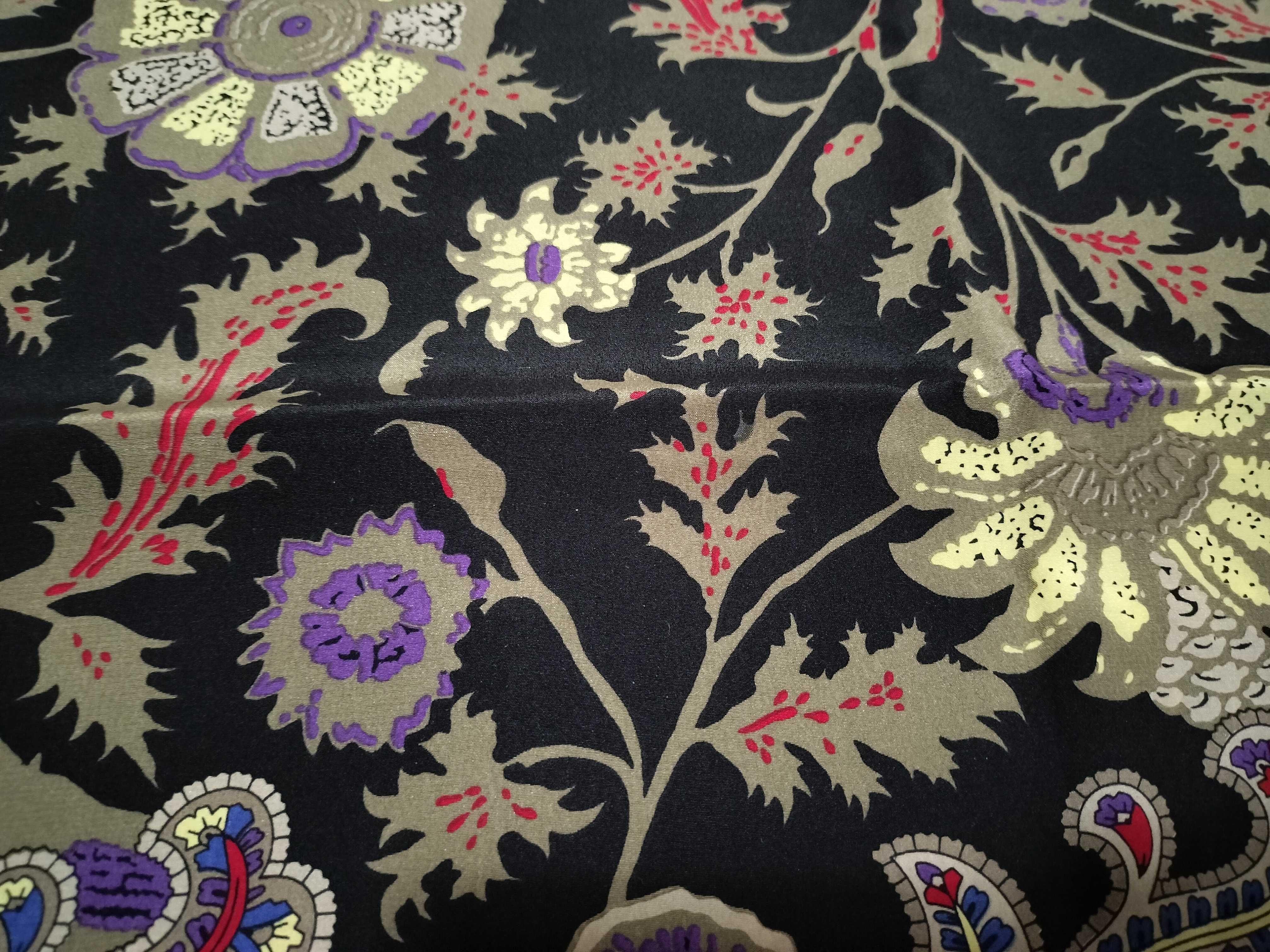LOEWE Italian Printed Silk Scarf w/Box
