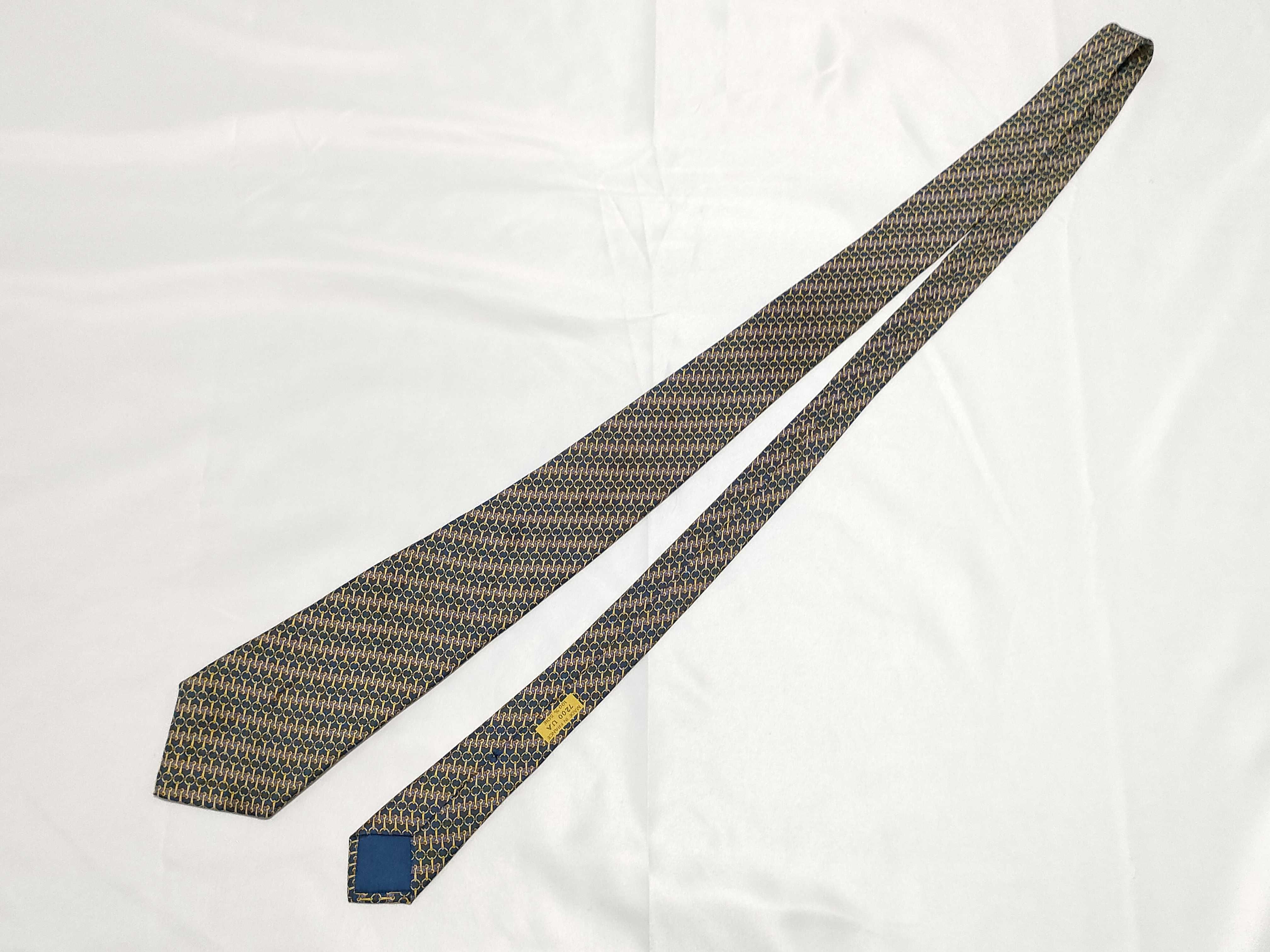 Three Hermes Silk Printed Neckties