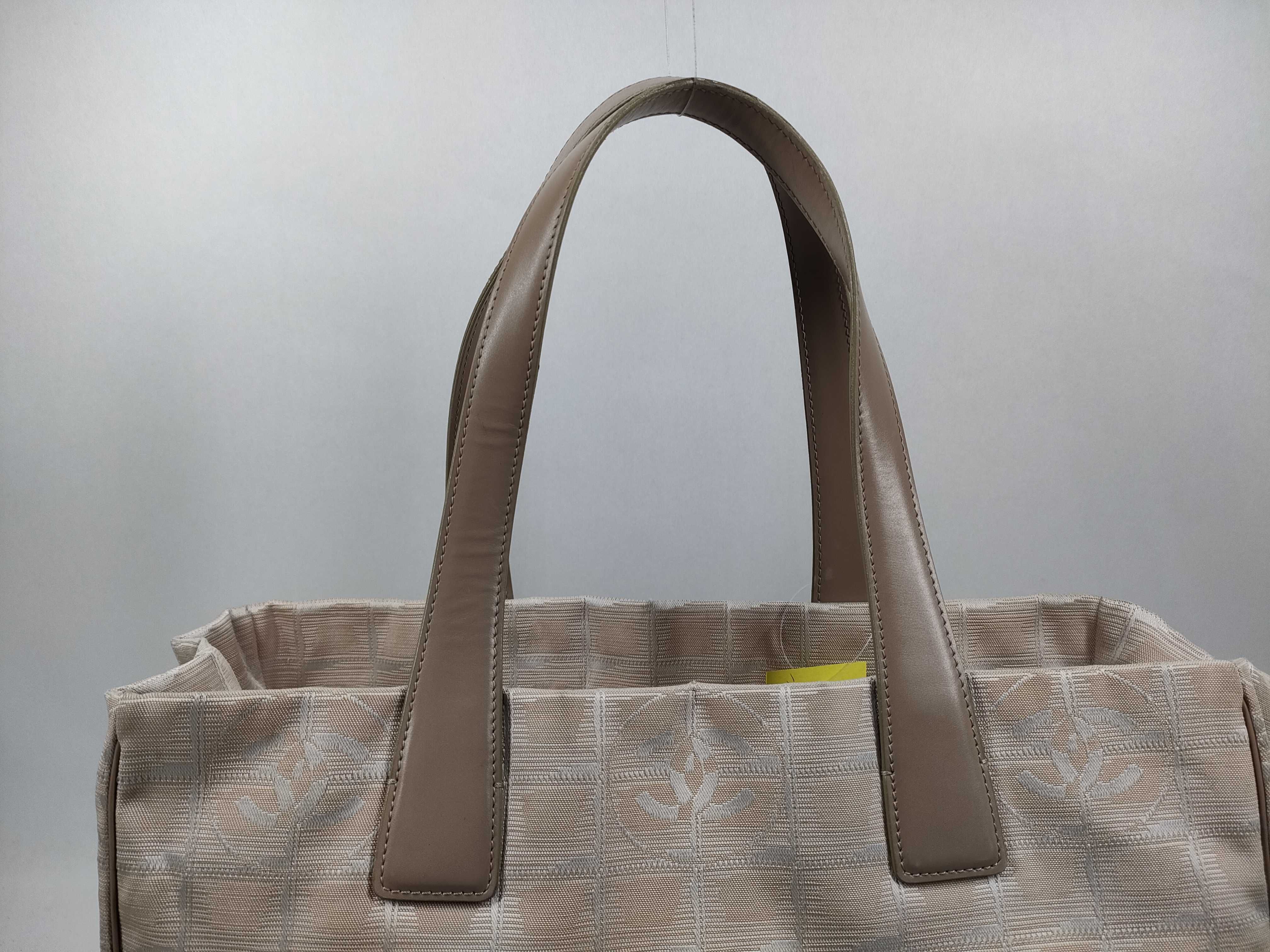 Chanel New Travel Line MM Tote Bag in Beige Jacquard