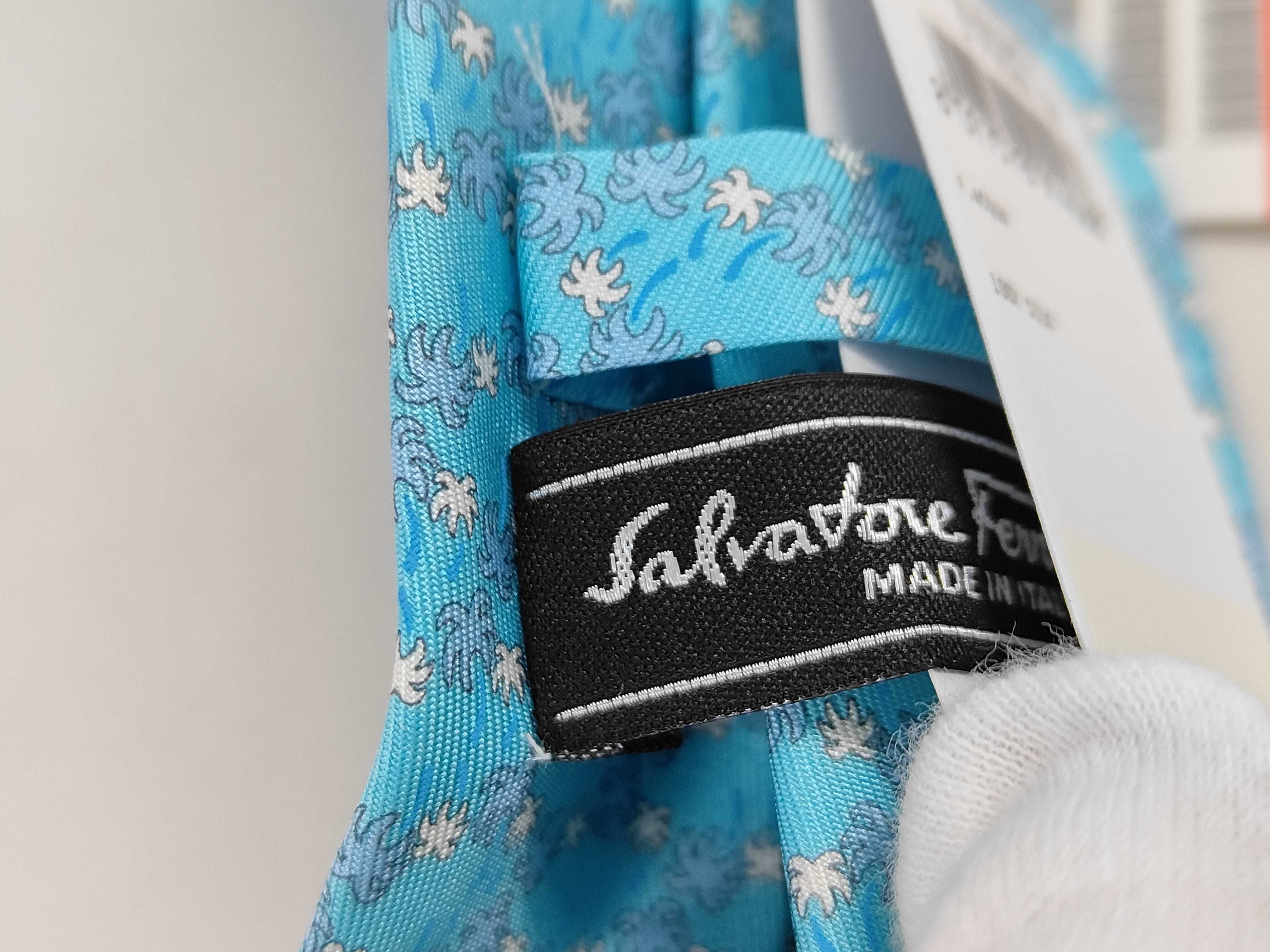 Two Designer Silk Neckties by Salvatore Ferragamo and Etro Milano w/Box