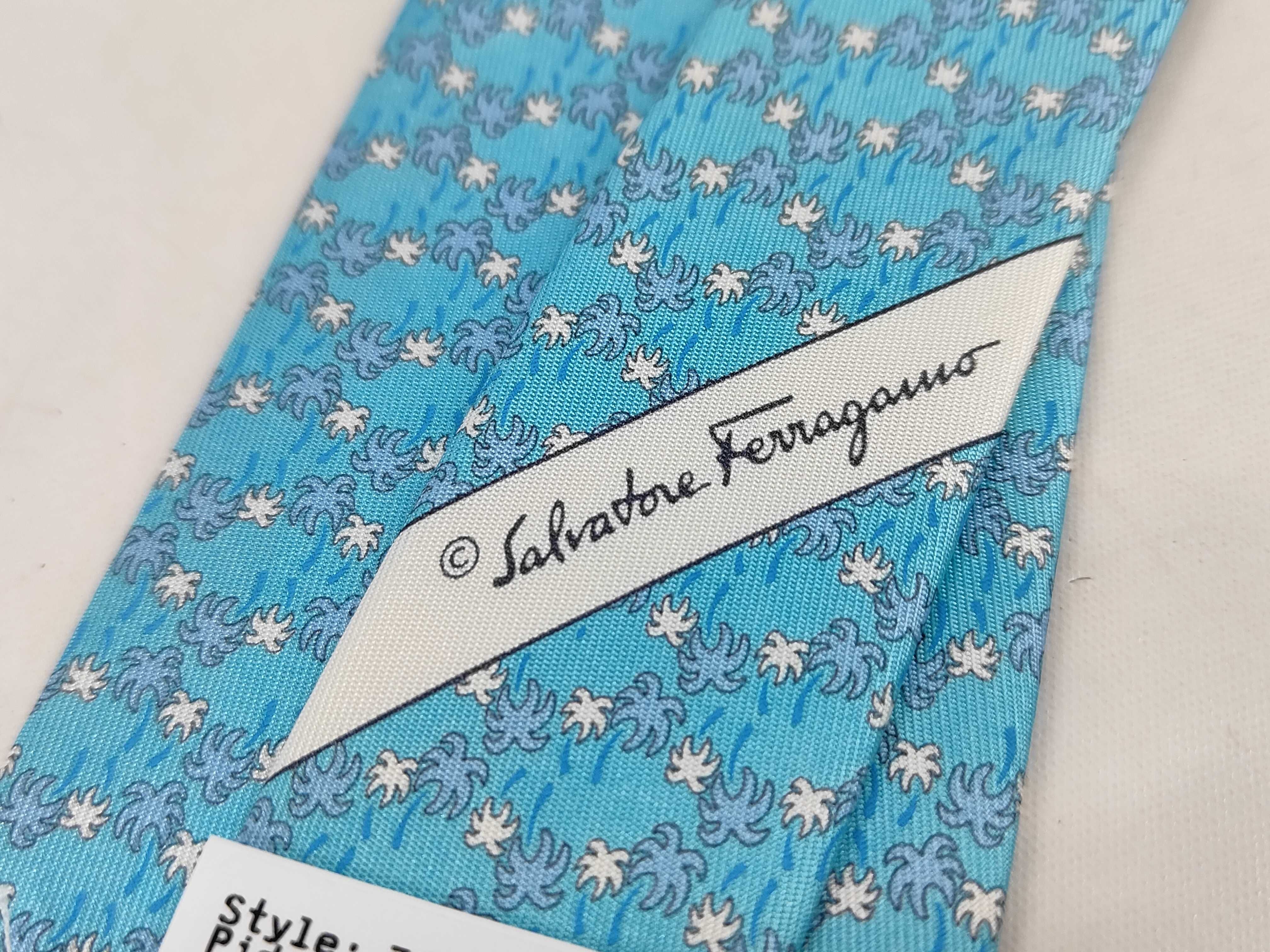 Two Designer Silk Neckties by Salvatore Ferragamo and Etro Milano w/Box