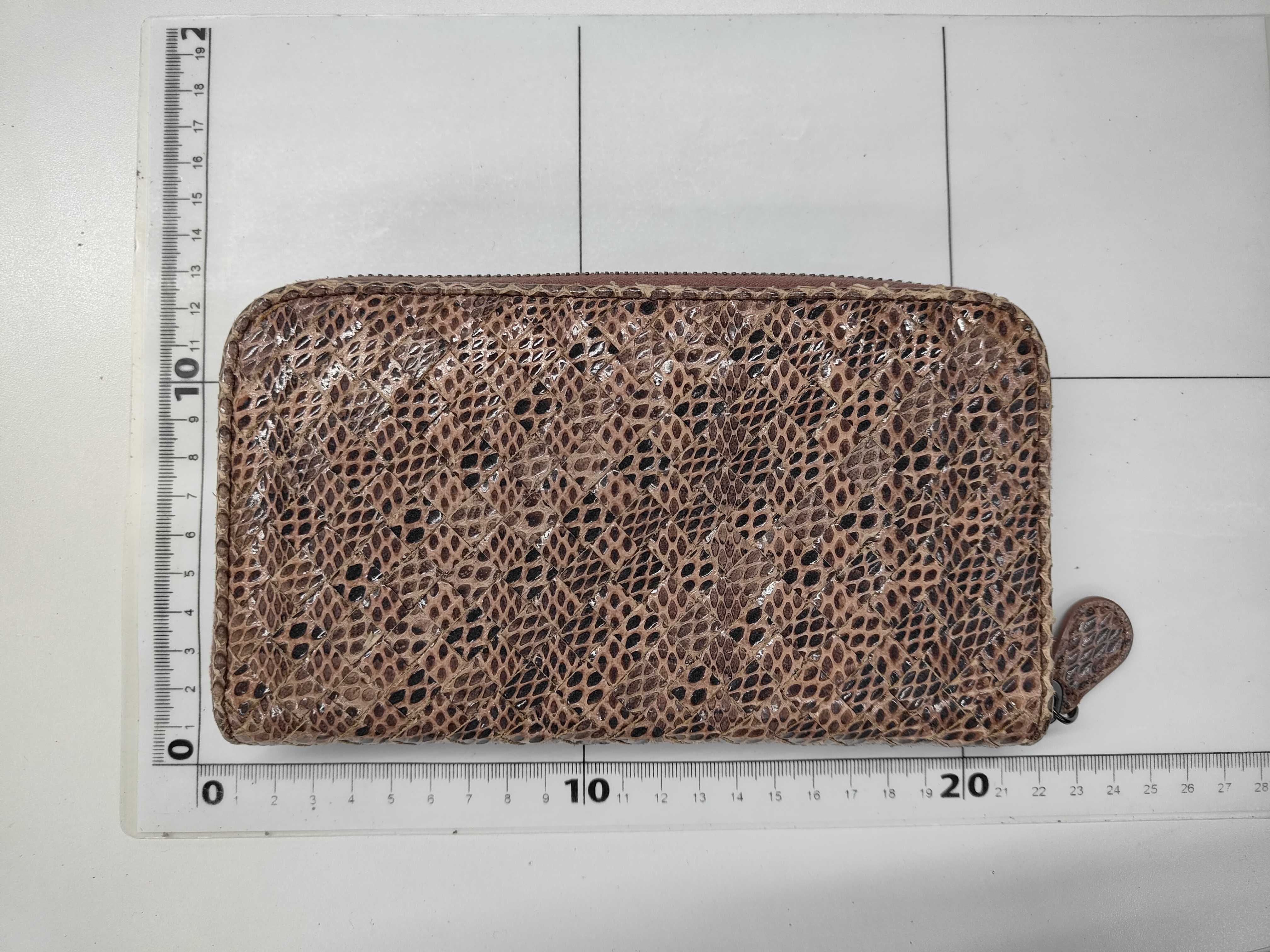 Bottega Veneta Intrecciato Python Zip-Around Wallet