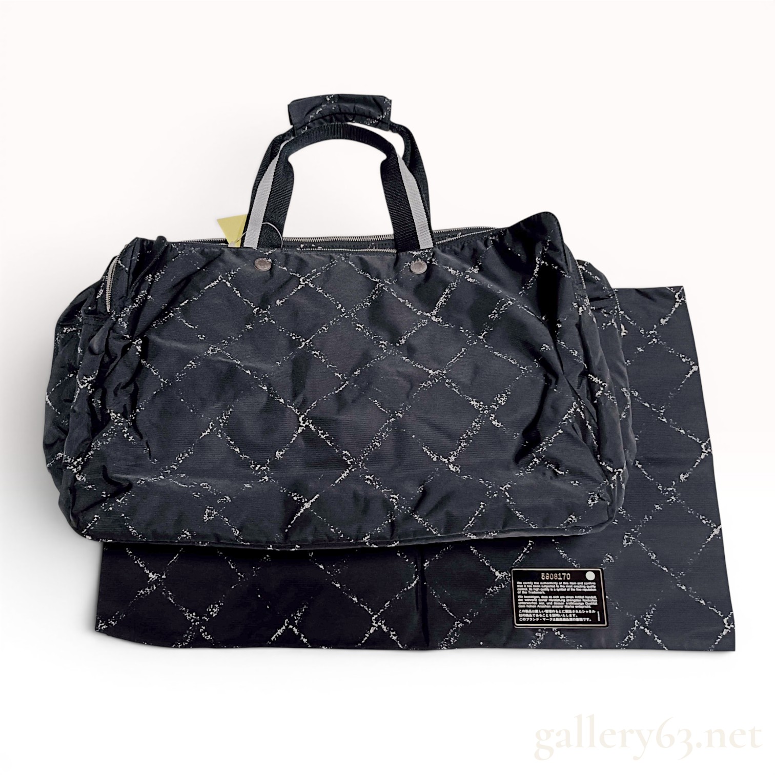 Chanel Travel Line Black Nylon Boston Travel Bag