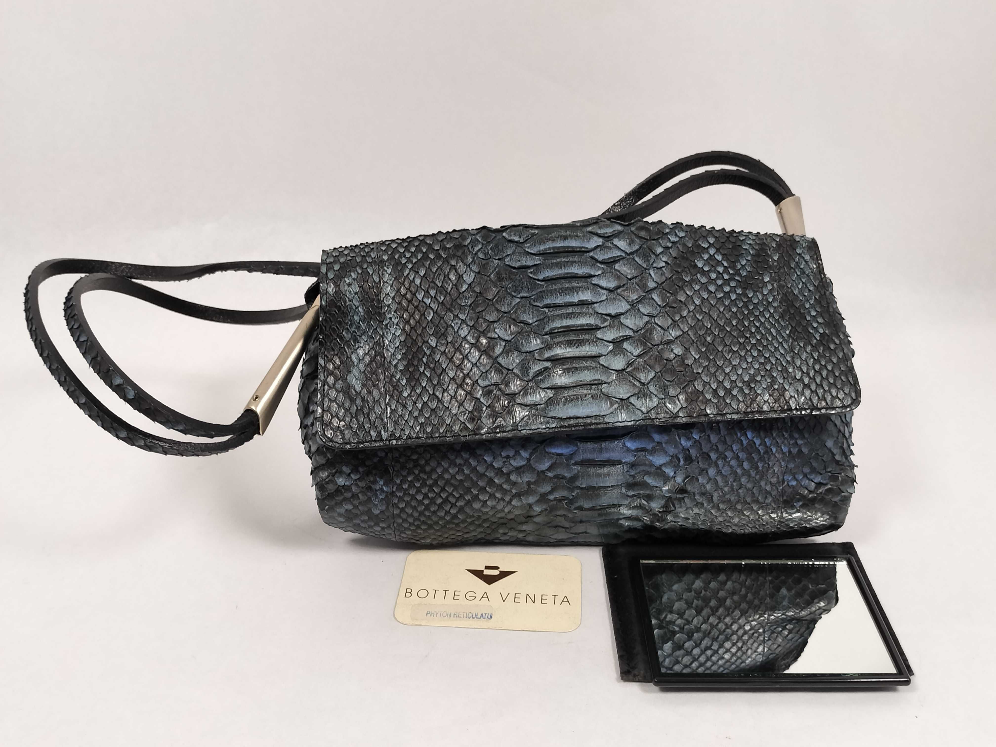 Bottega Veneta Genuine Python Skin Accordion Crossbody Bag