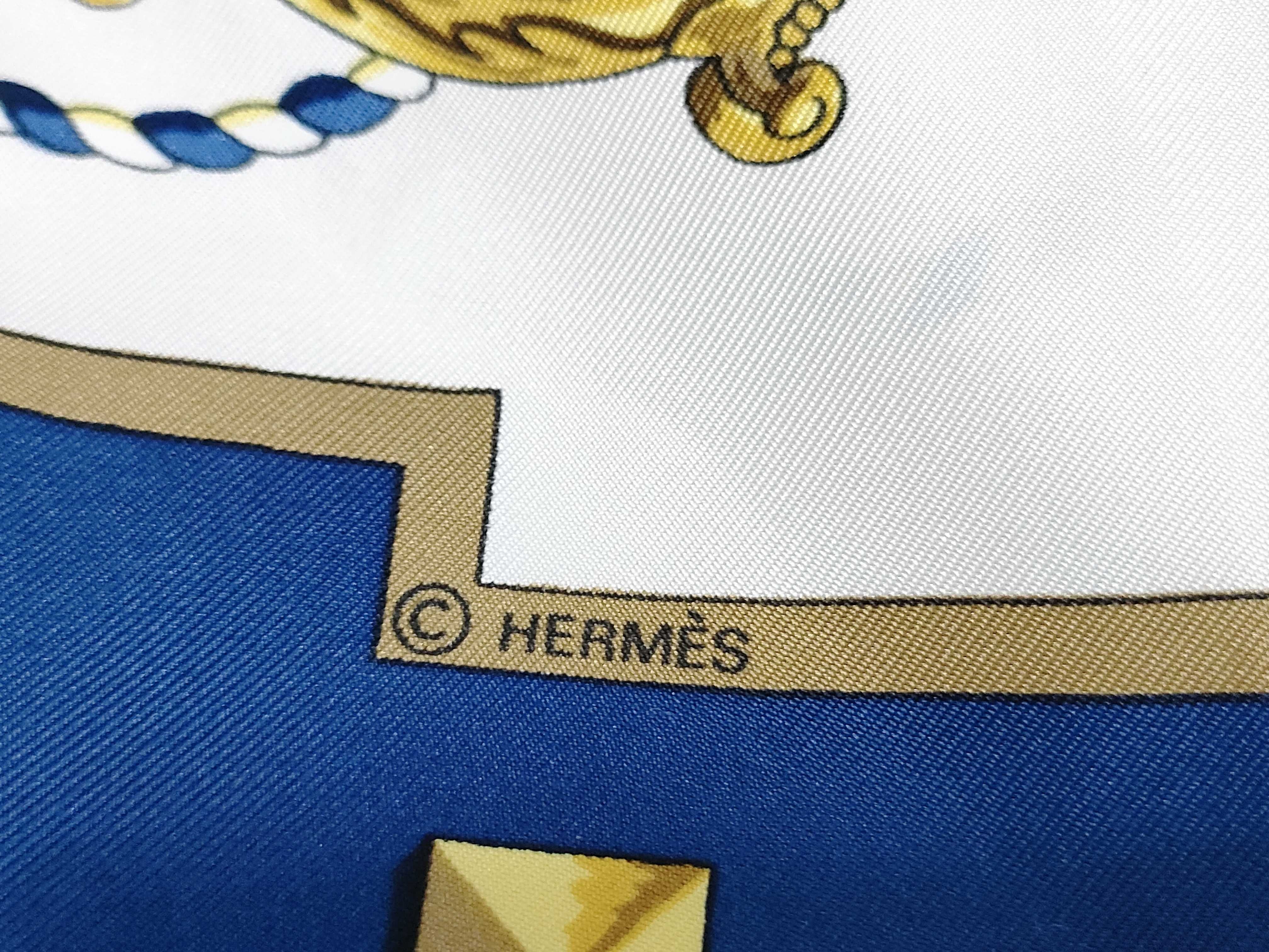 Hermes Paris Silk Twill Scarf in Les Cles Pattern