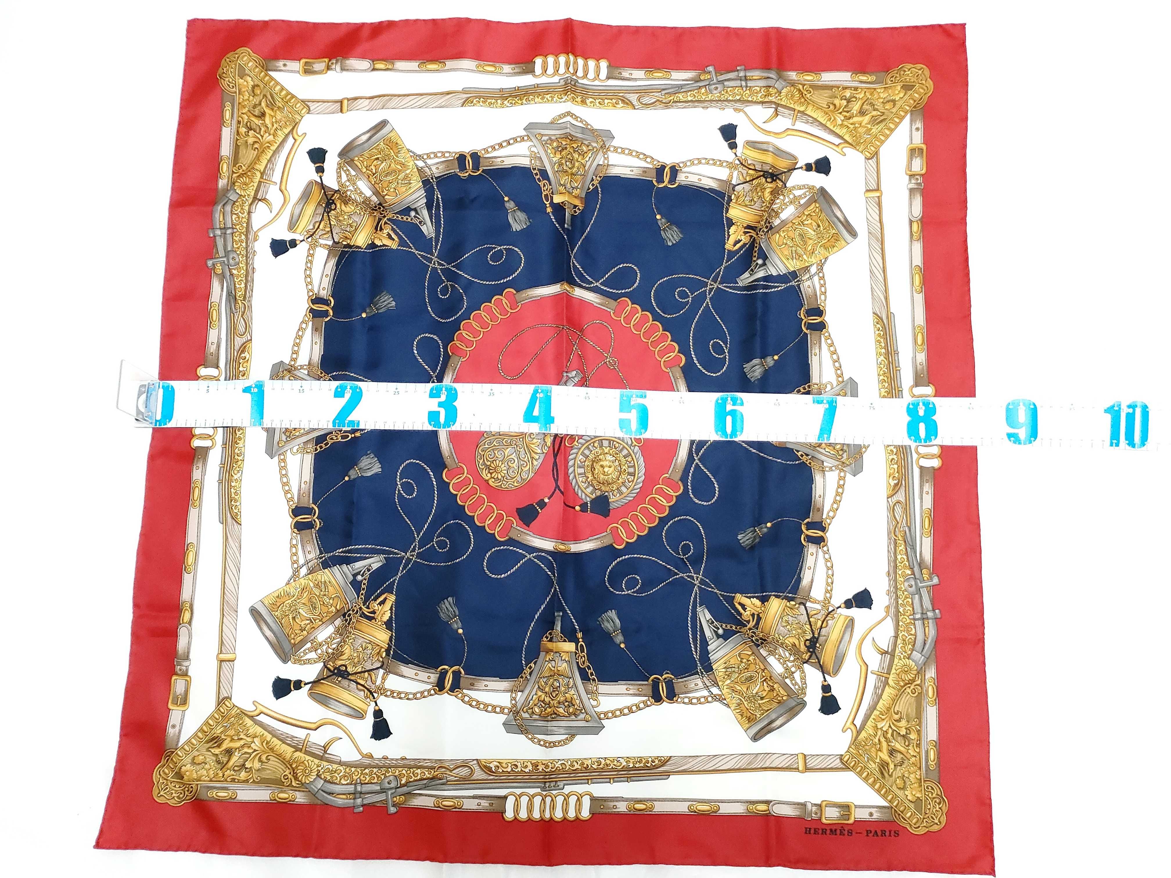 Hermes Paris Pistolets Pattern Silk Scarf