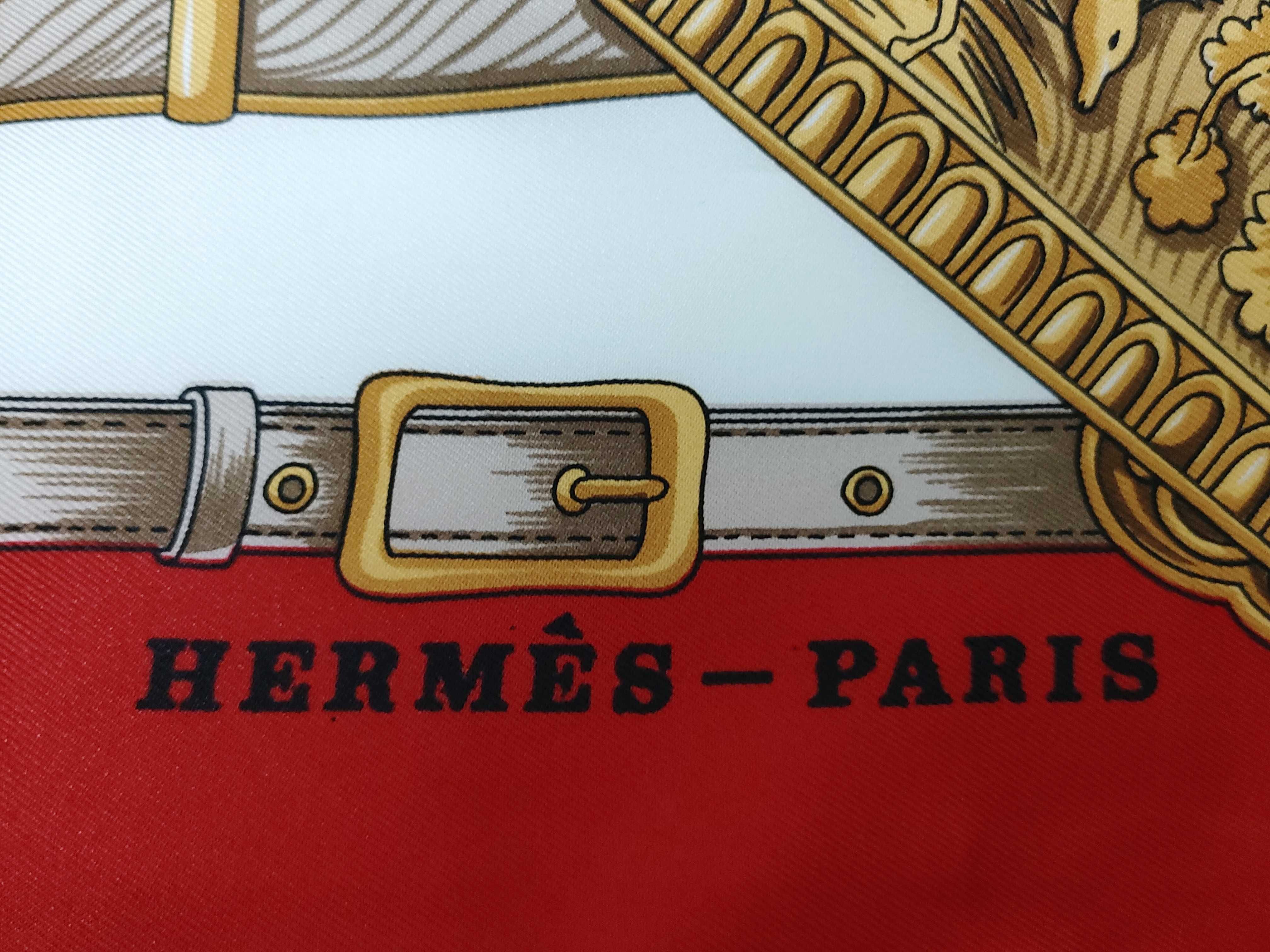 Hermes Paris Pistolets Pattern Silk Scarf