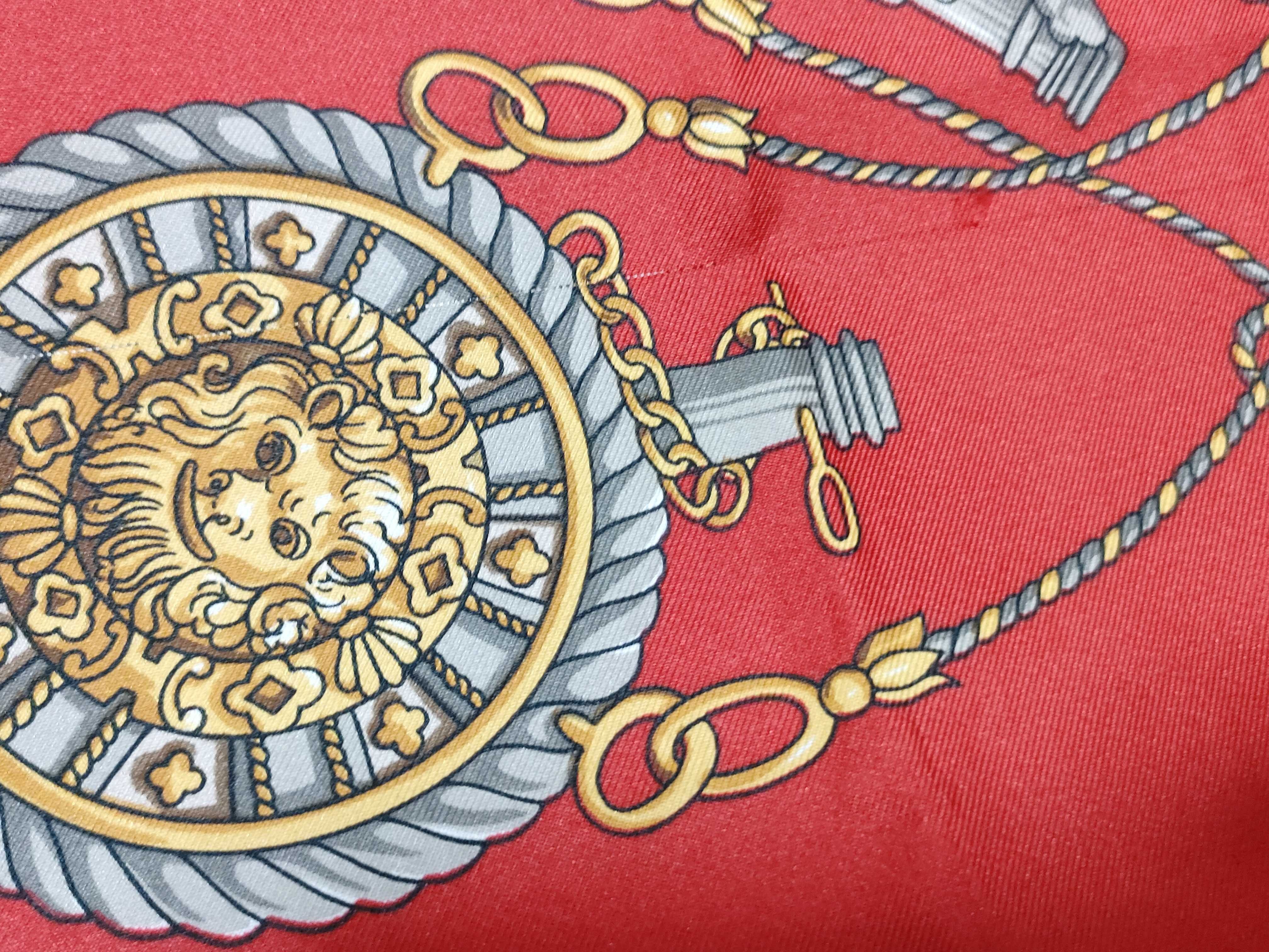 Hermes Paris Pistolets Pattern Silk Scarf