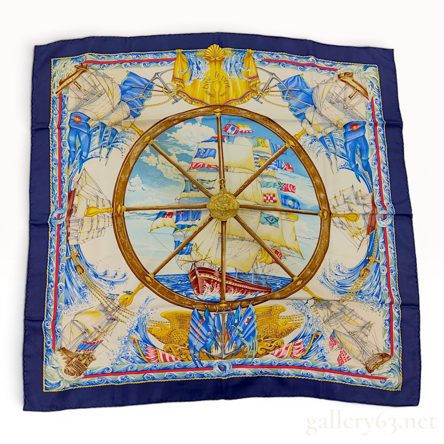 Hermes Vive le Vent Silk Scarf by Joachim Metz