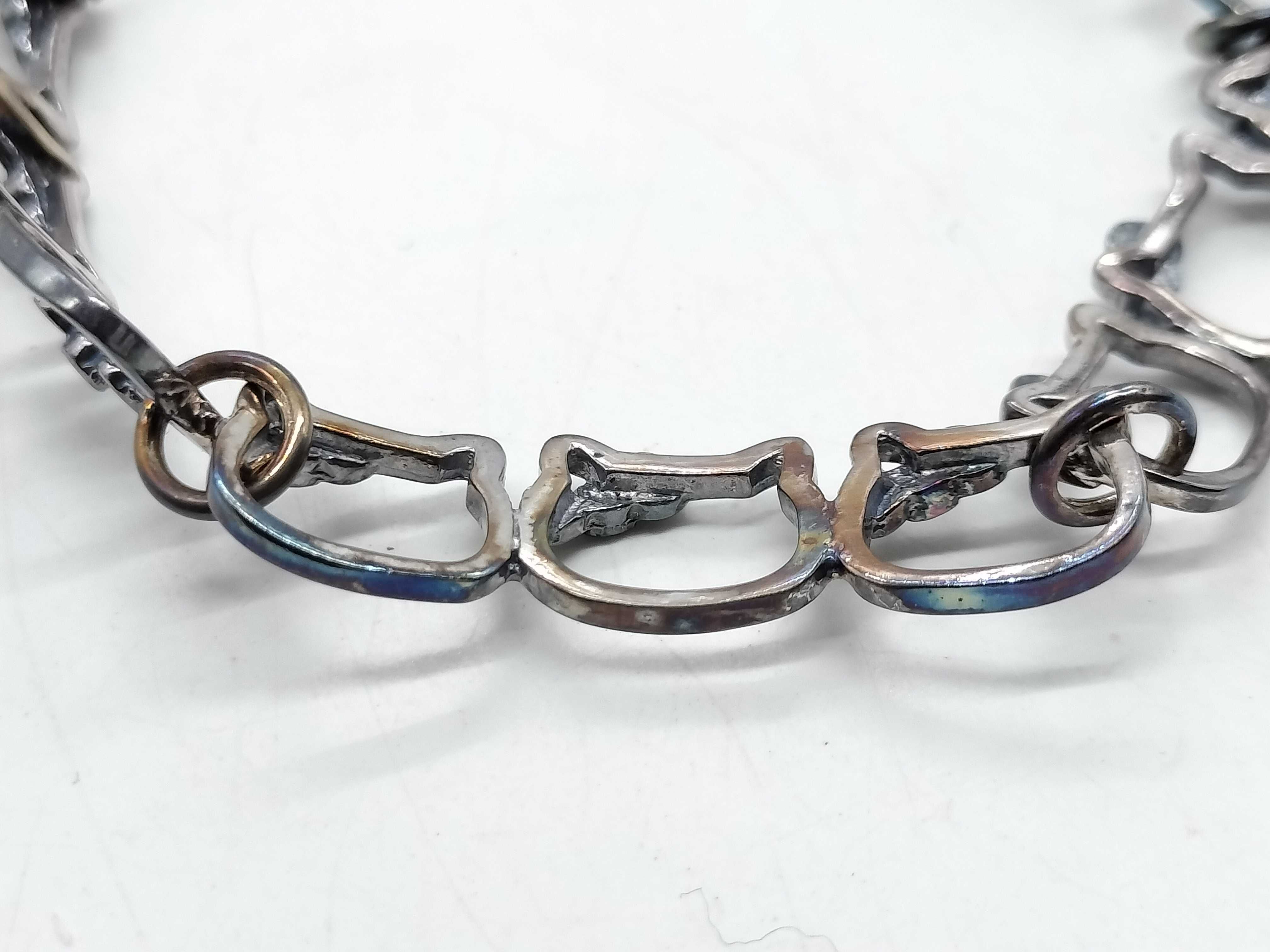 Sanrio Sterling Silver Hello Kitty Link Bracelet and Figural Charm Set
