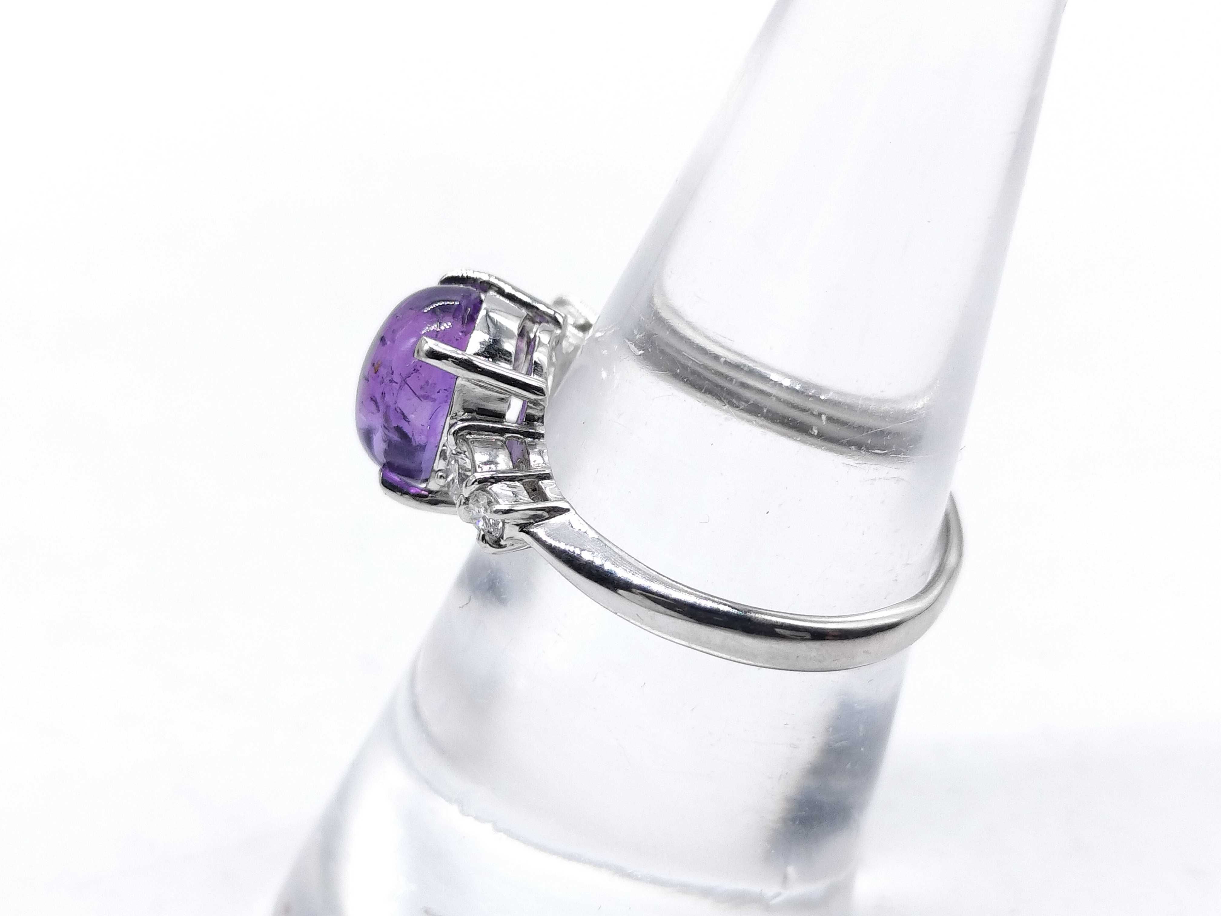 Platinum Amethyst and Diamond Dress Ring