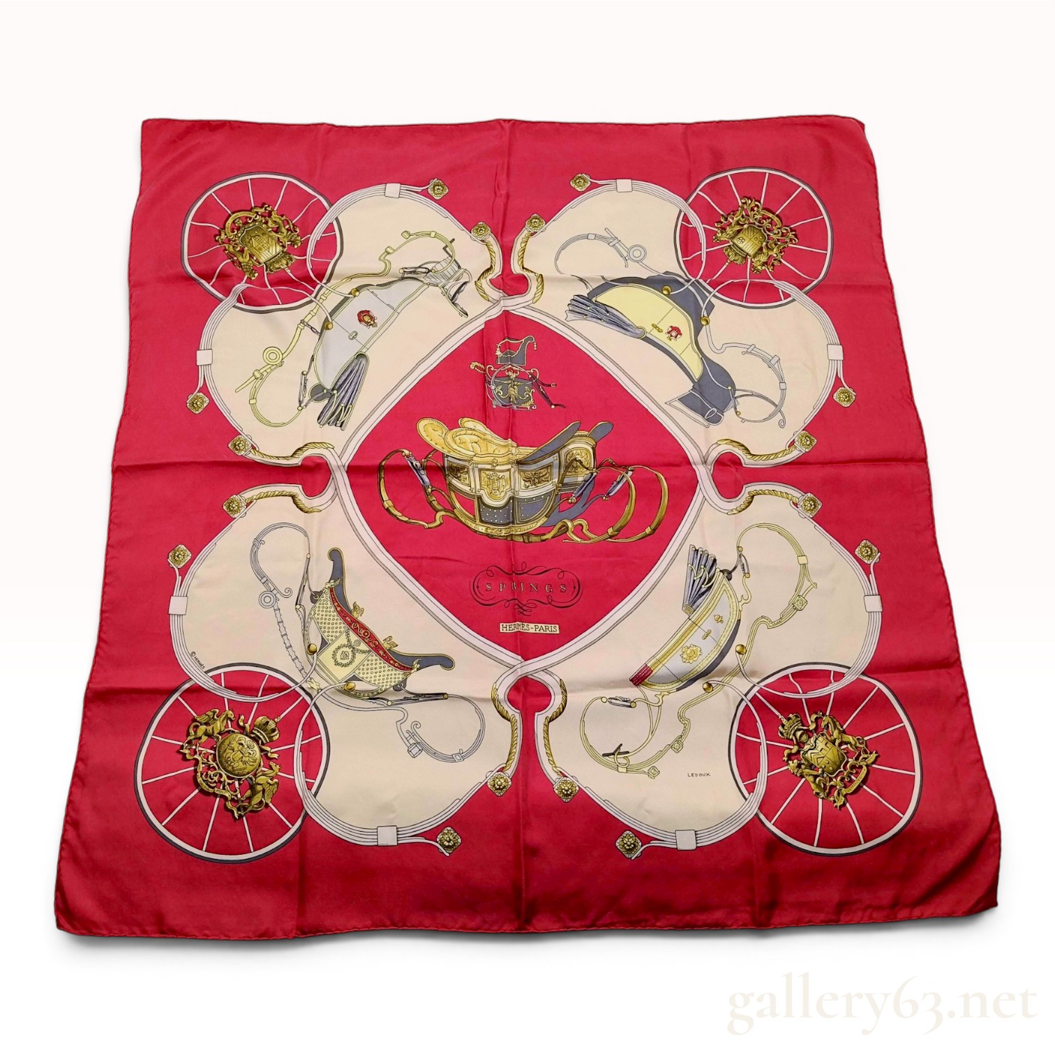 Hermes Springs Silk Twill Scarf by Philippe Ledoux