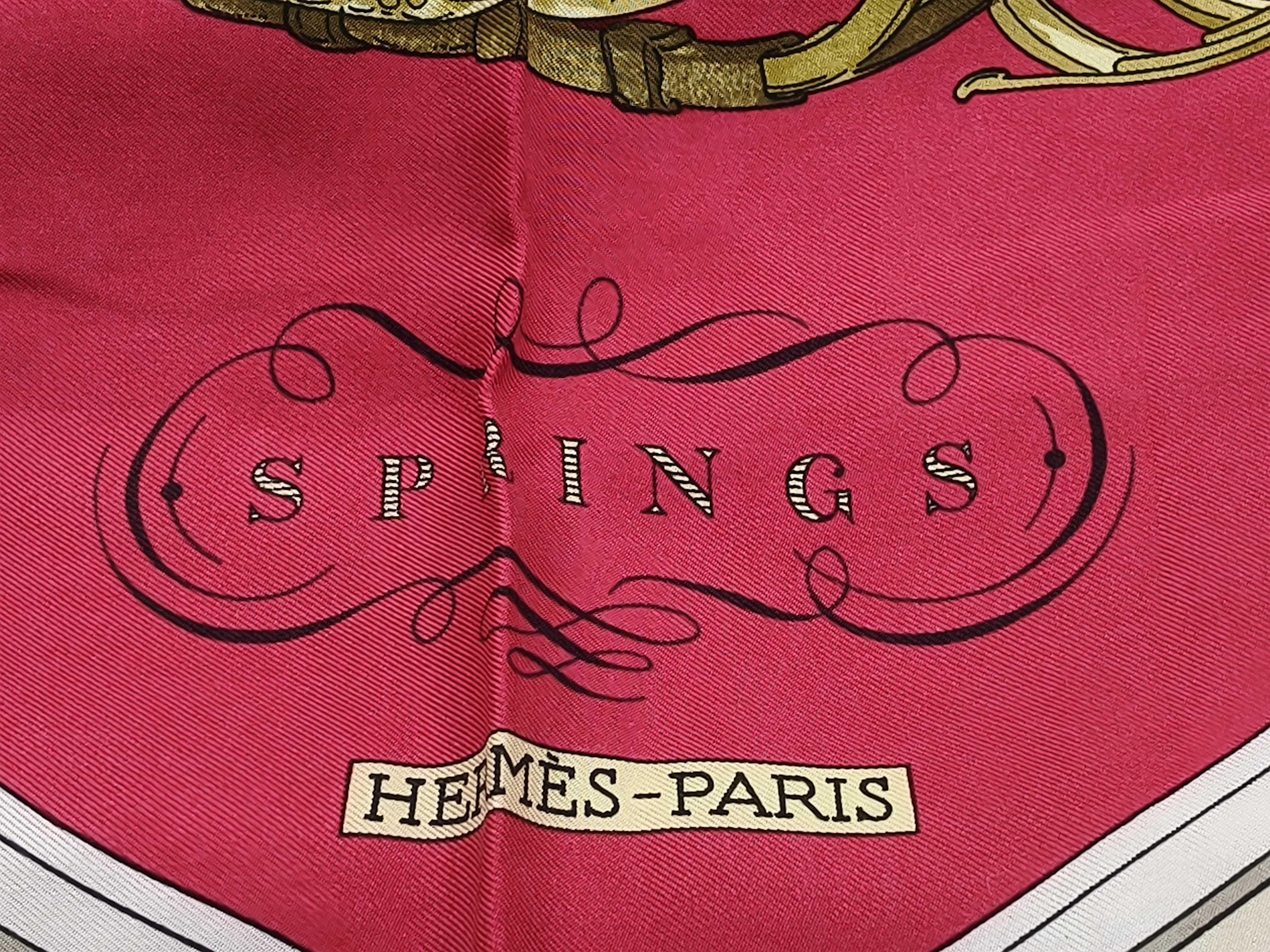 Hermes Springs Silk Twill Scarf by Philippe Ledoux