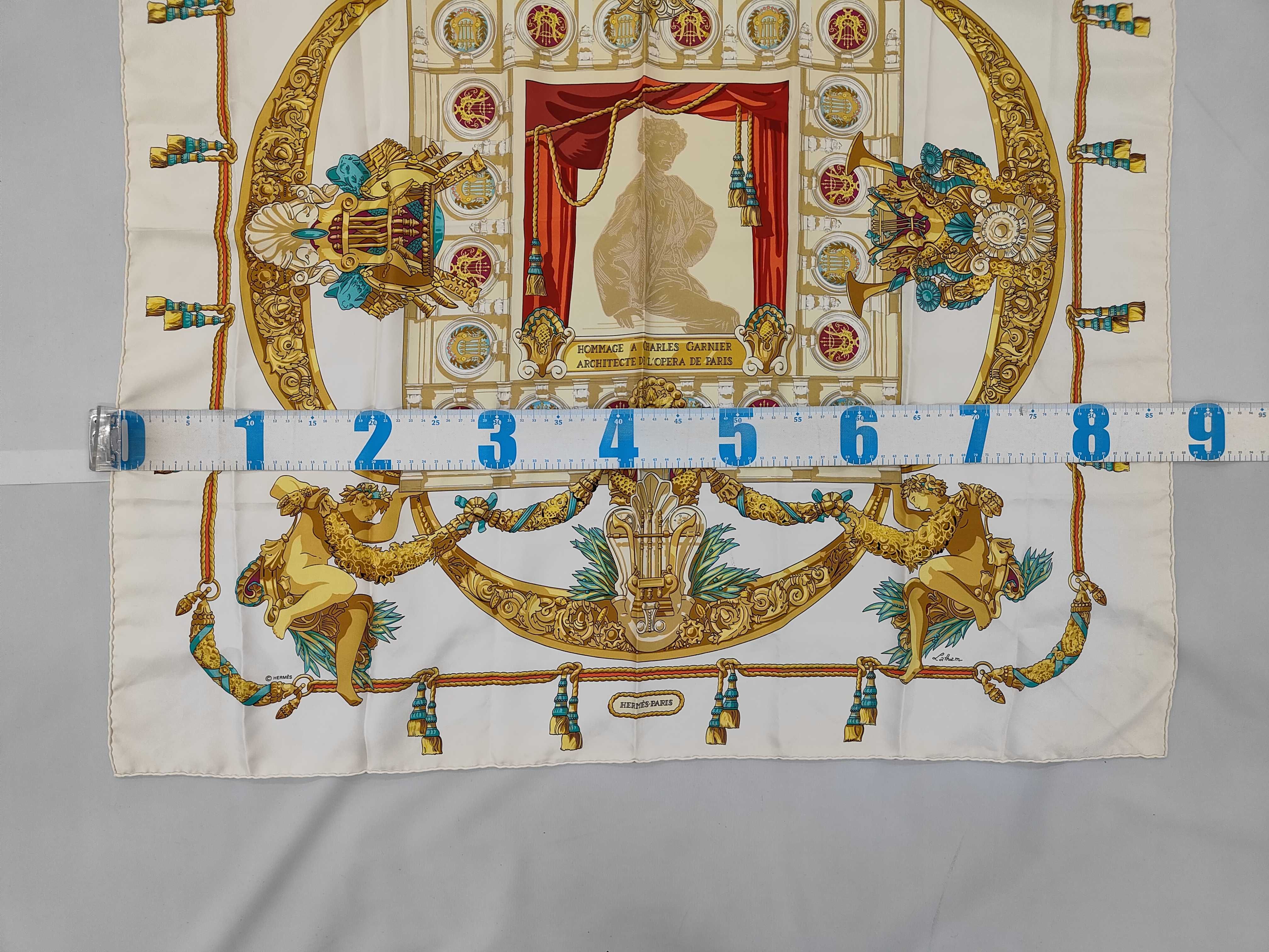 Hermes Silk Carre Scarf Hommage a Charles Garnier by Latham