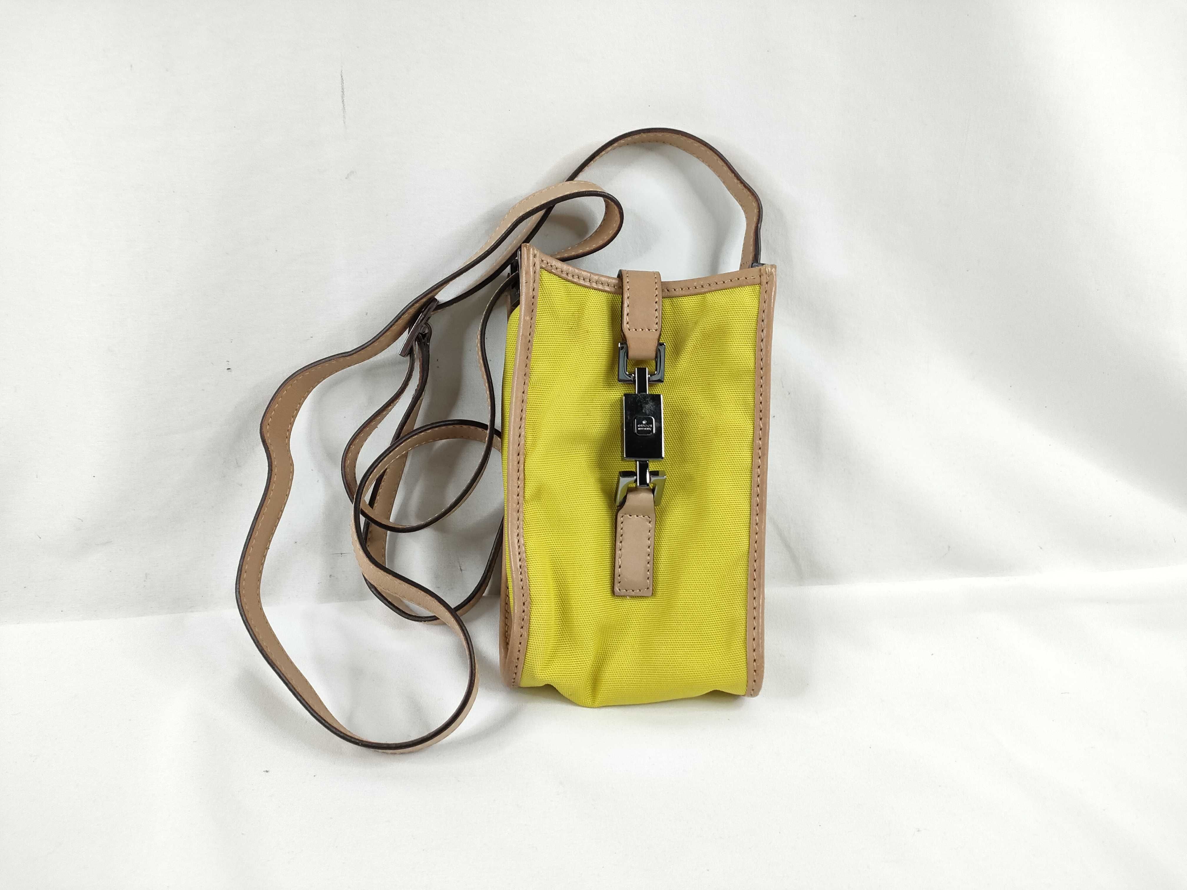 Gucci Jackie Mini Crossbody Canvas and Leather Phone Pouch
