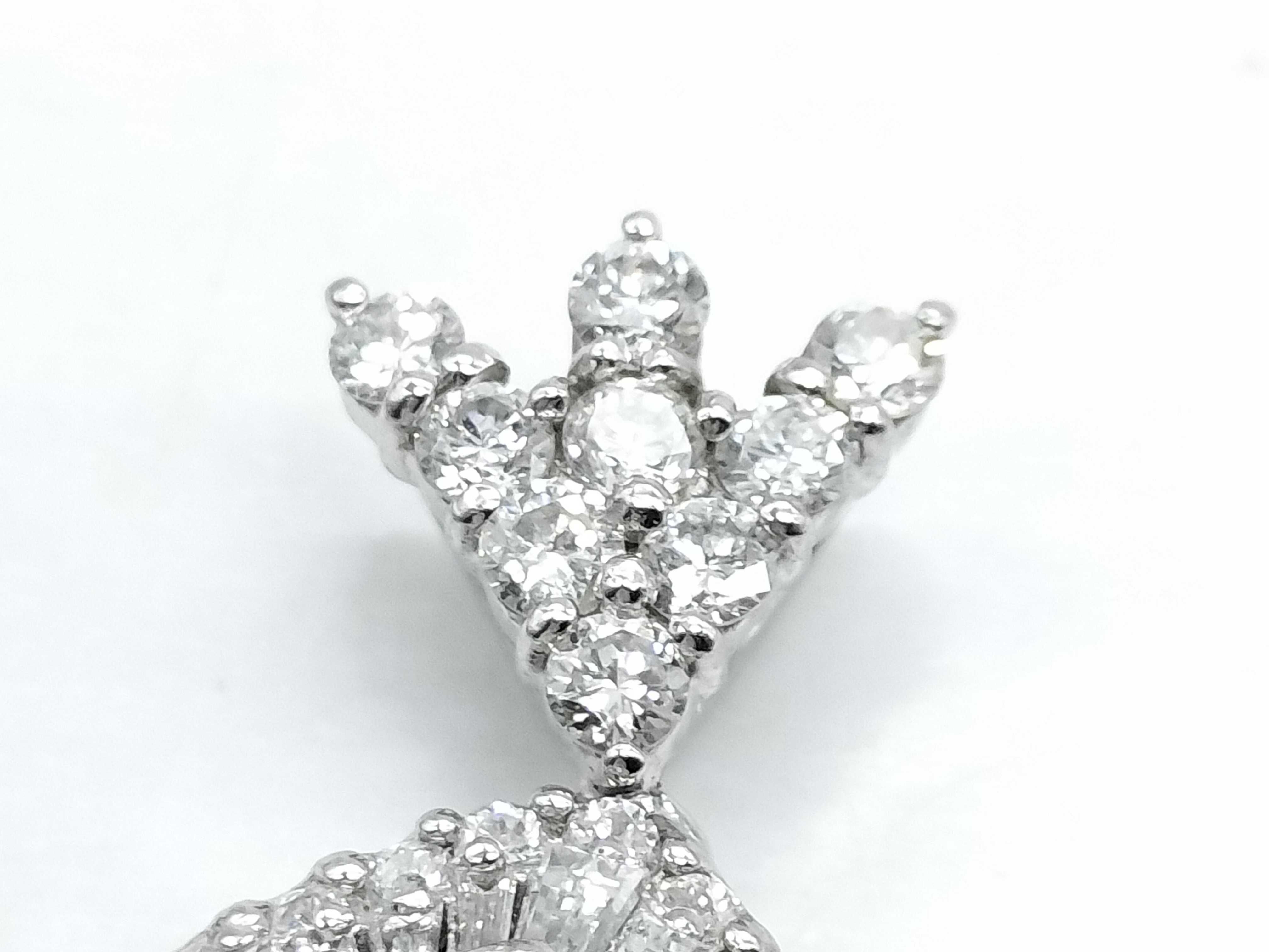 Platinum and 2.57ctw Diamond Pear-Shaped Cluster Pendant