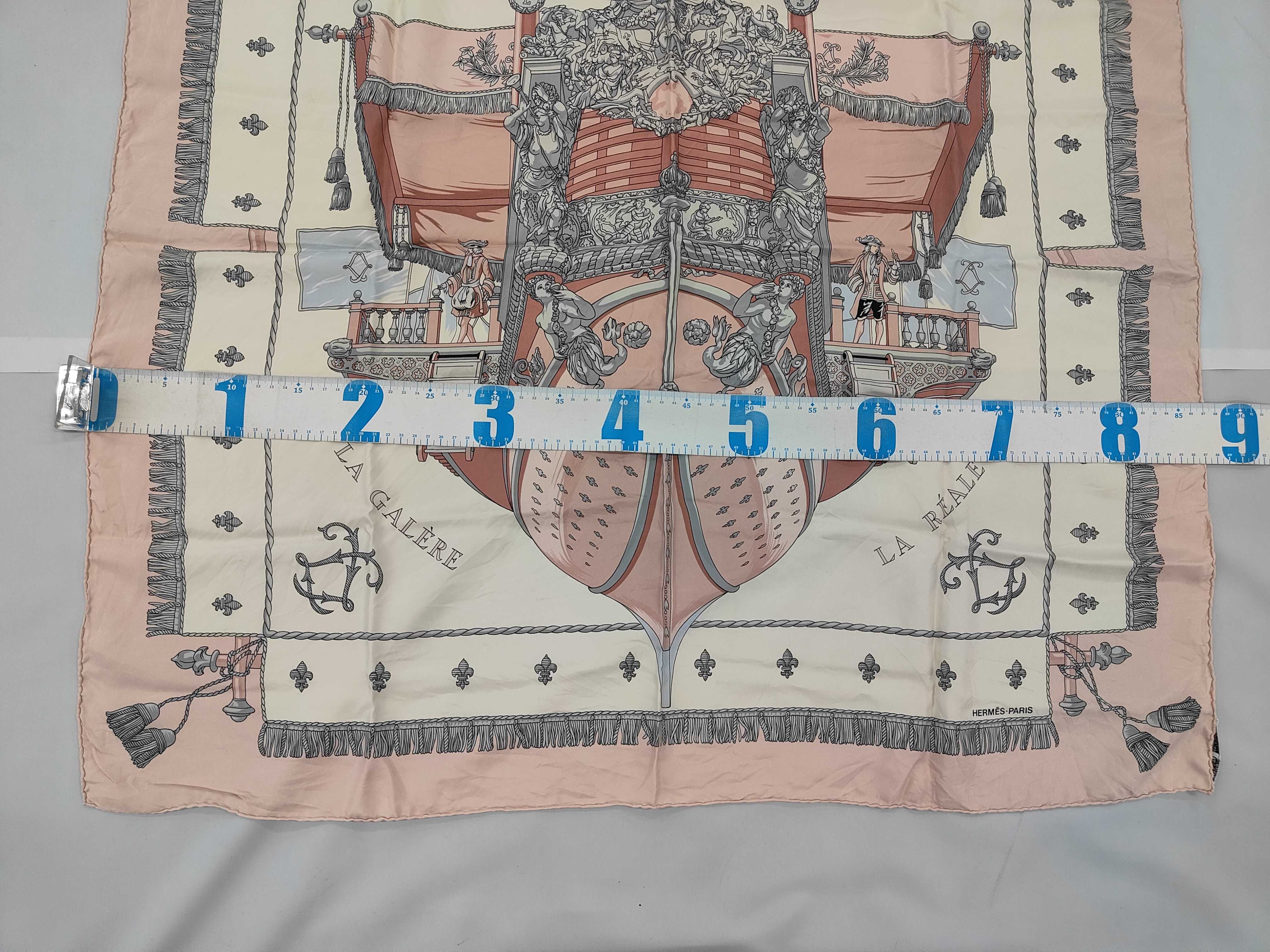 Hermes Silk Scarf Vue du Carrosse de la Galere La Reale