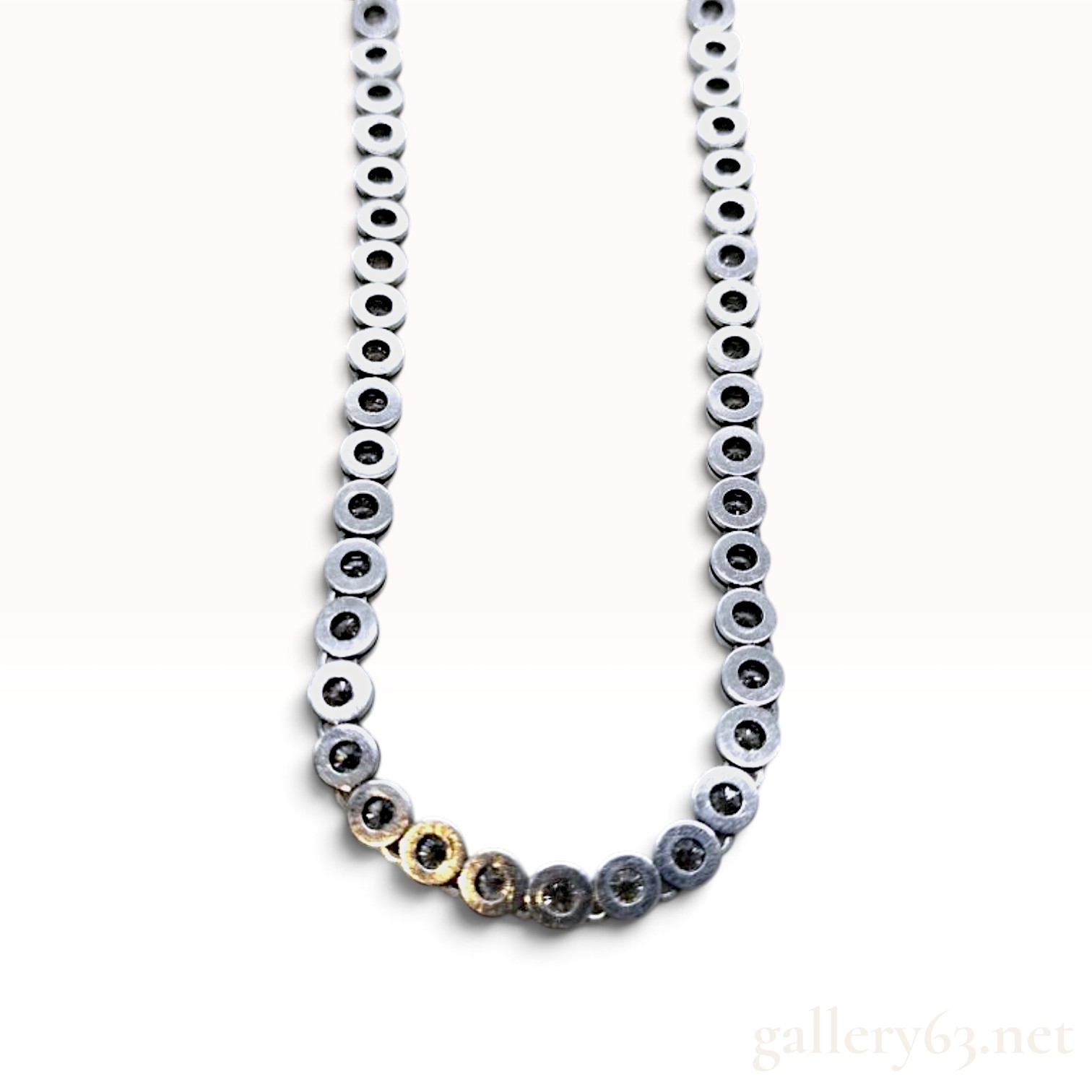 A Platinum and 10.00ctw Natural Diamond Graduated Tennis Necklace